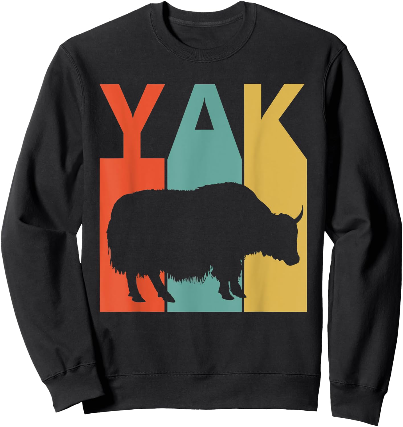 Spirit Animal Yak Shirt - Vintage Yak Sweatshirt - Sweatshirt | Black