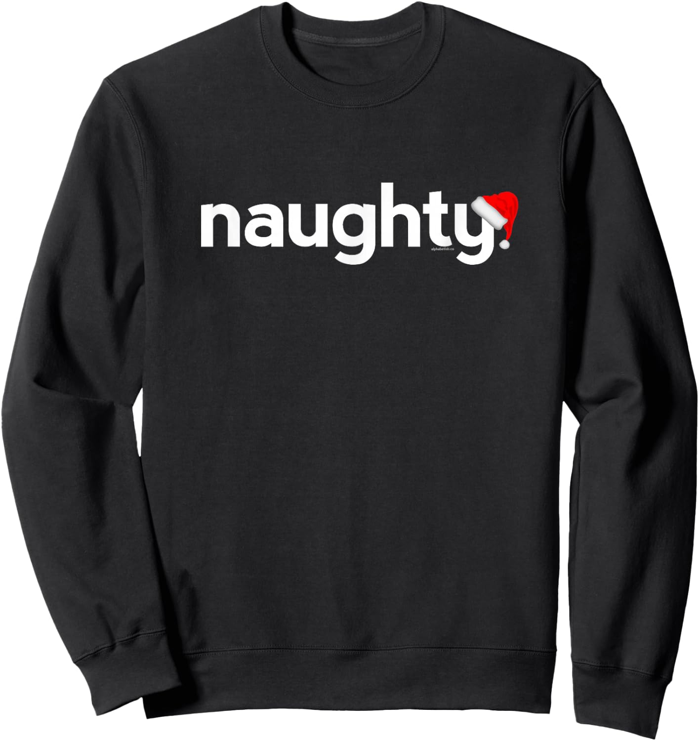 Christmas Shirts Women Kids | Naughty Xmas Cute Idea Sweatshirt - Sweatshirt | Black