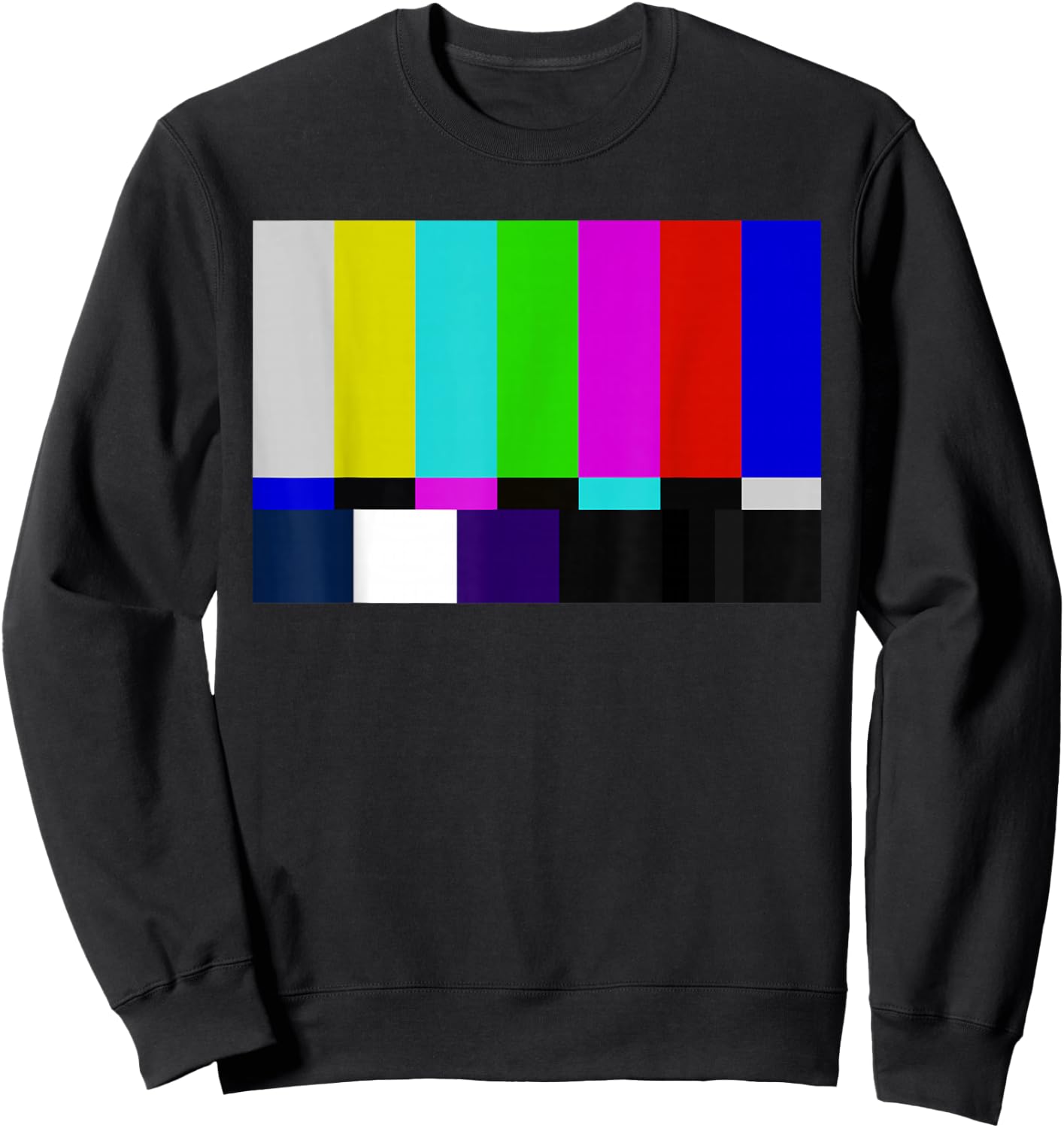 Color Bars TV Test Pattern T Shirt - Television Color Broadc Sweatshirt - Sweatshirt | Black