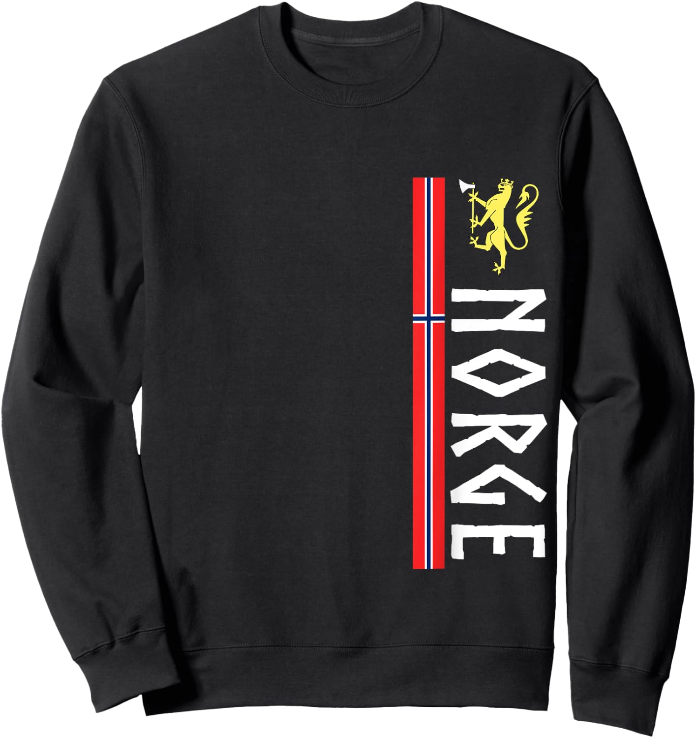 Norge Soccer Jersey Shirt Flag Of Norway Norwegian Map Gift Sweatshirt - Sweatshirt | Black