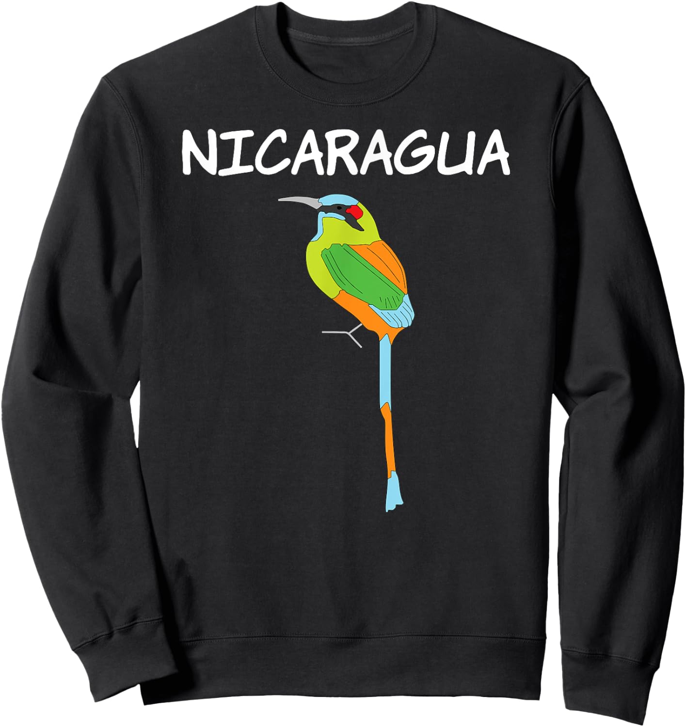 Nicaragua Nicaraguan Bird Central America Guardabarranco Sweatshirt - Sweatshirt | Black