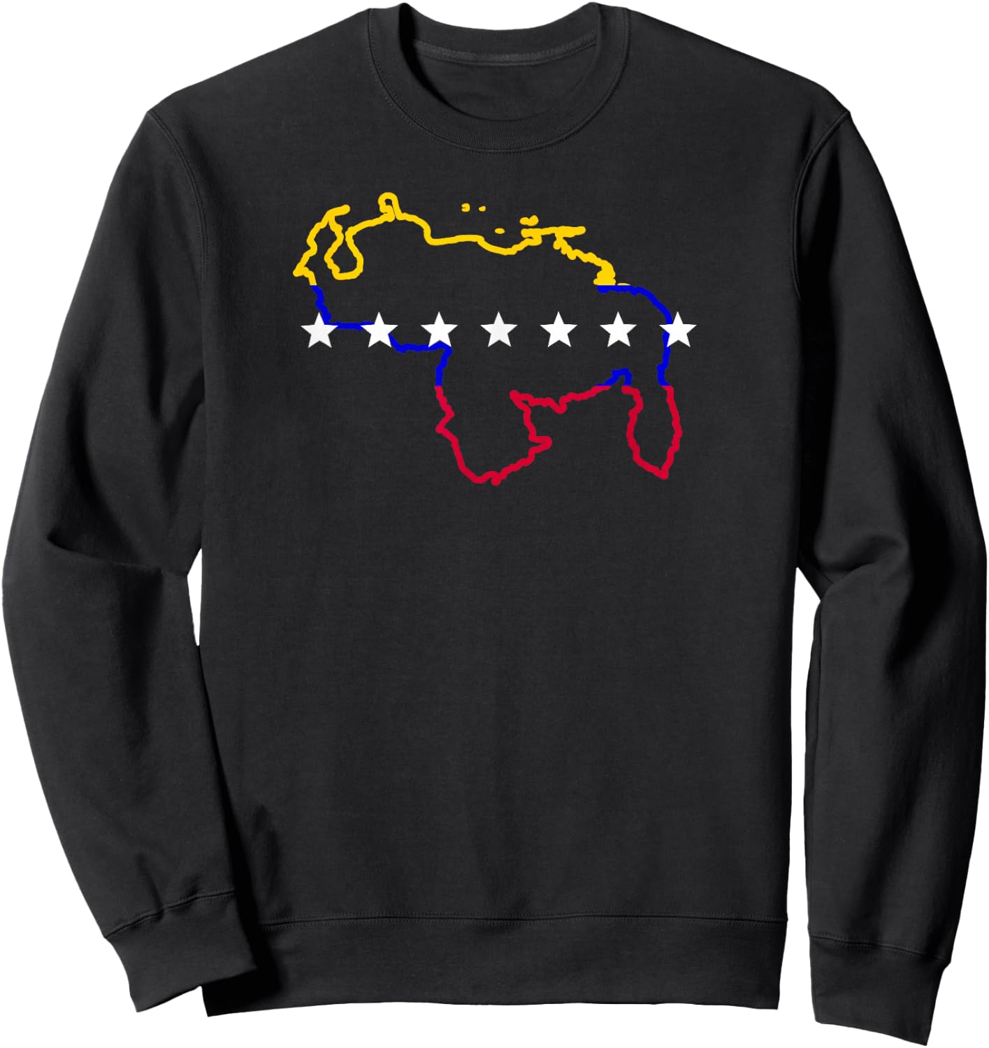 Venezuela map 7 stars flag Sweatshirt - Sweatshirt | Black