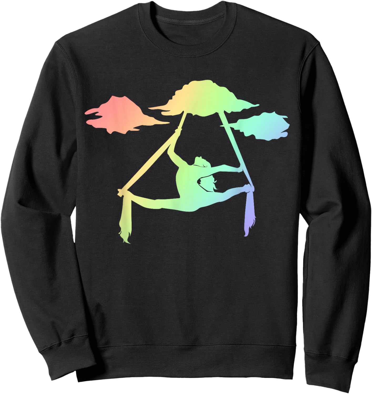 Aerial Silks Rainbow Girls, Trapeze Artist Outfits Sweatshirt - Sweatshirt | Black