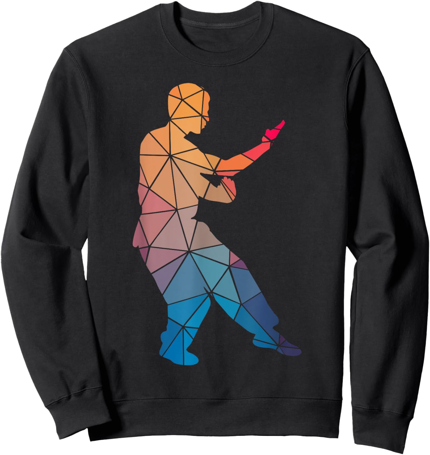 Geometric Cool Kung Fu Shape Gift Sweatshirt - Sweatshirt | Black