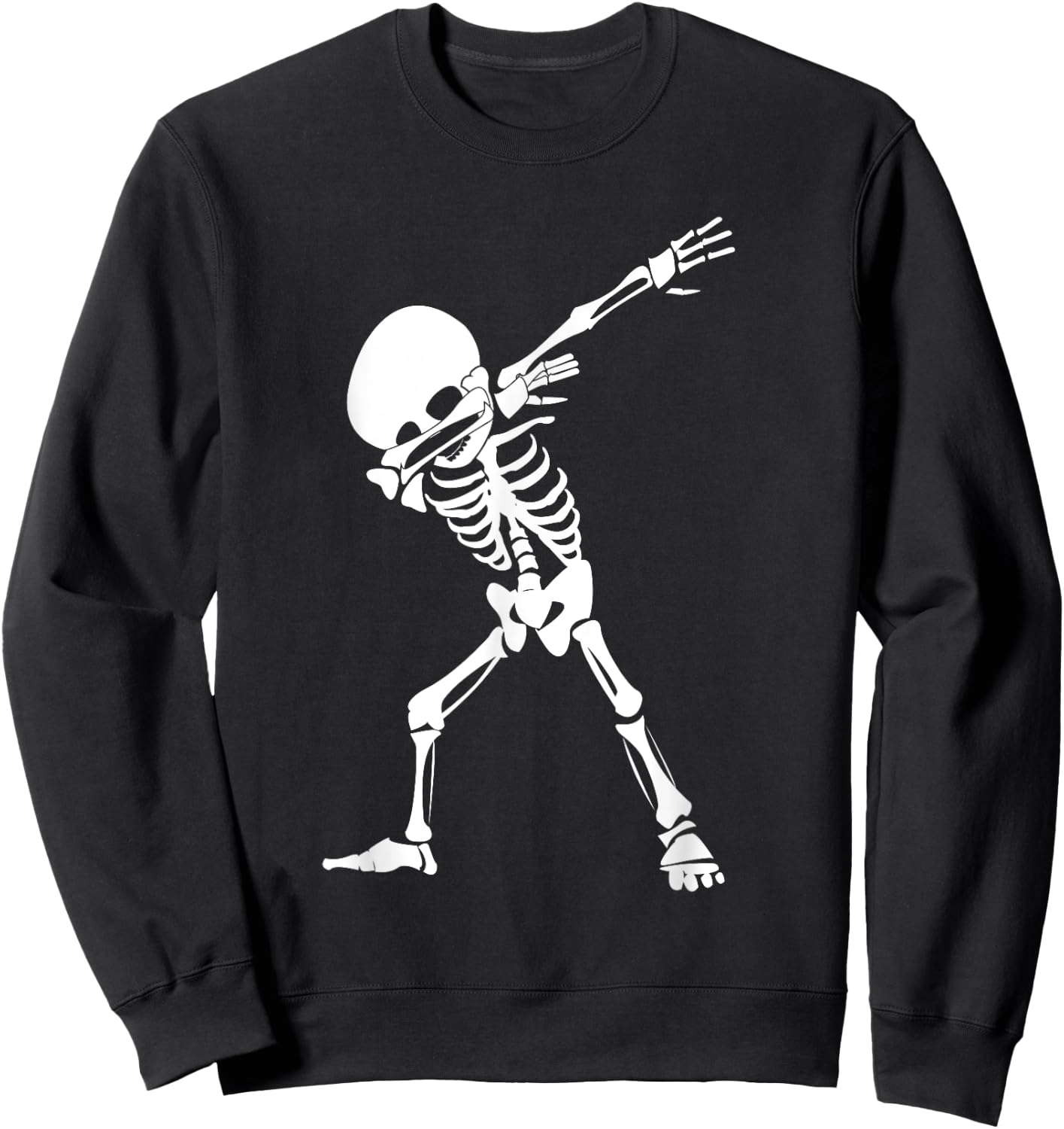 Dabbing Skeleton Shirt - Funny Halloween Dab Skull Sweatshirt - Sweatshirt | Black