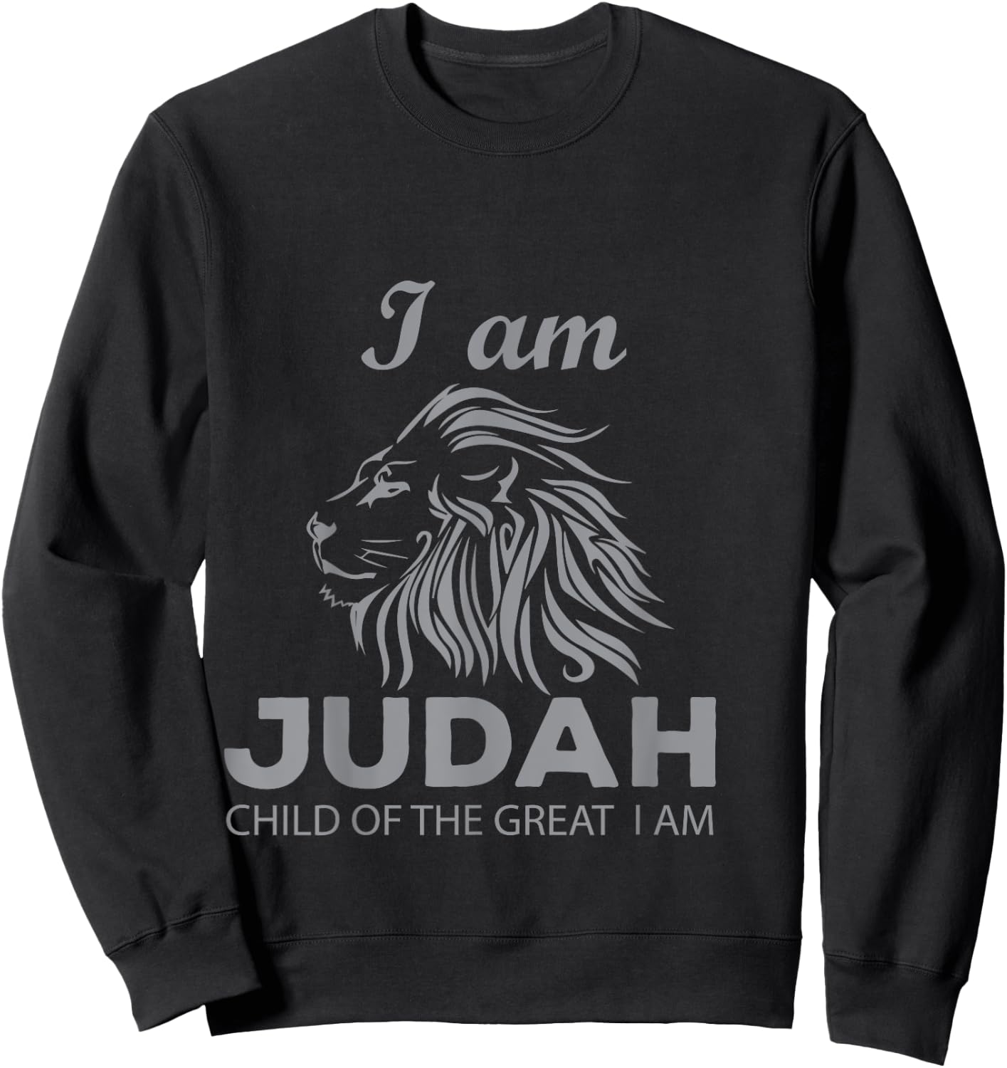 Hebrew Israelite Clothing I Am Judah Lion Child Sweatshirt - Sweatshirt | Black