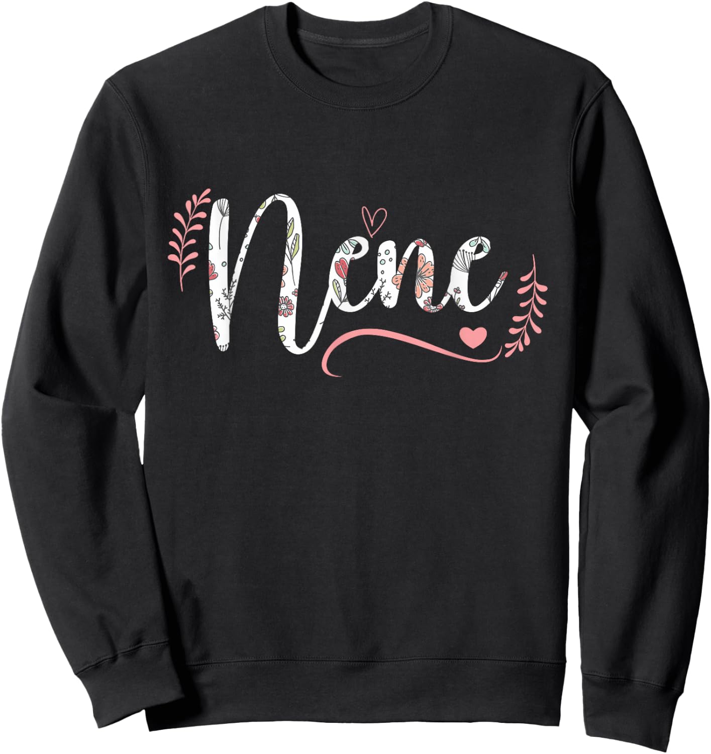 Nene Floral Grandma Christmas Mother's Day Grandparents Sweatshirt - Sweatshirt | Black