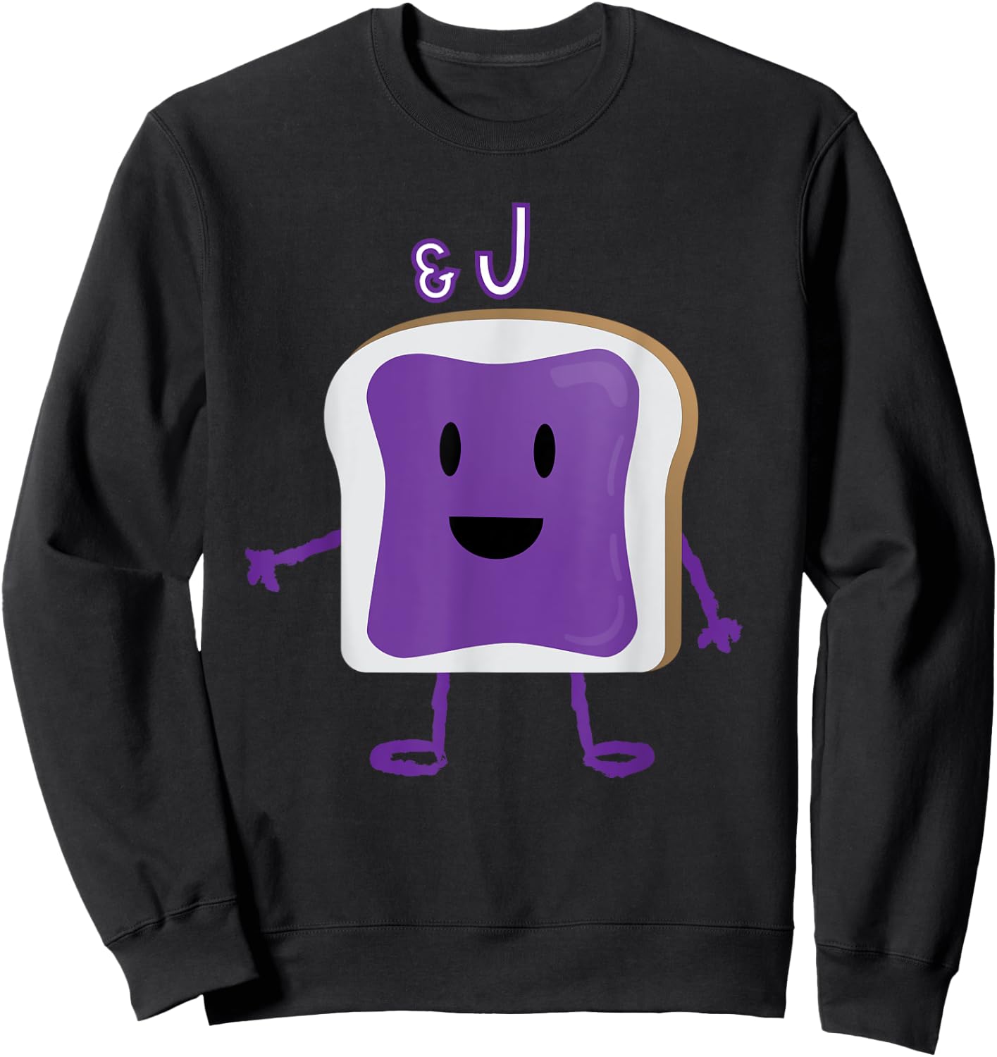 PB&J Jelly Halloween Matching Couples Costume Sweatshirt - Sweatshirt | Black