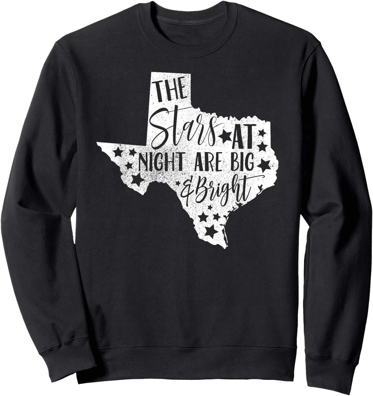 The stars are big and bright at night Sweatshirt - Sweatshirt | Black