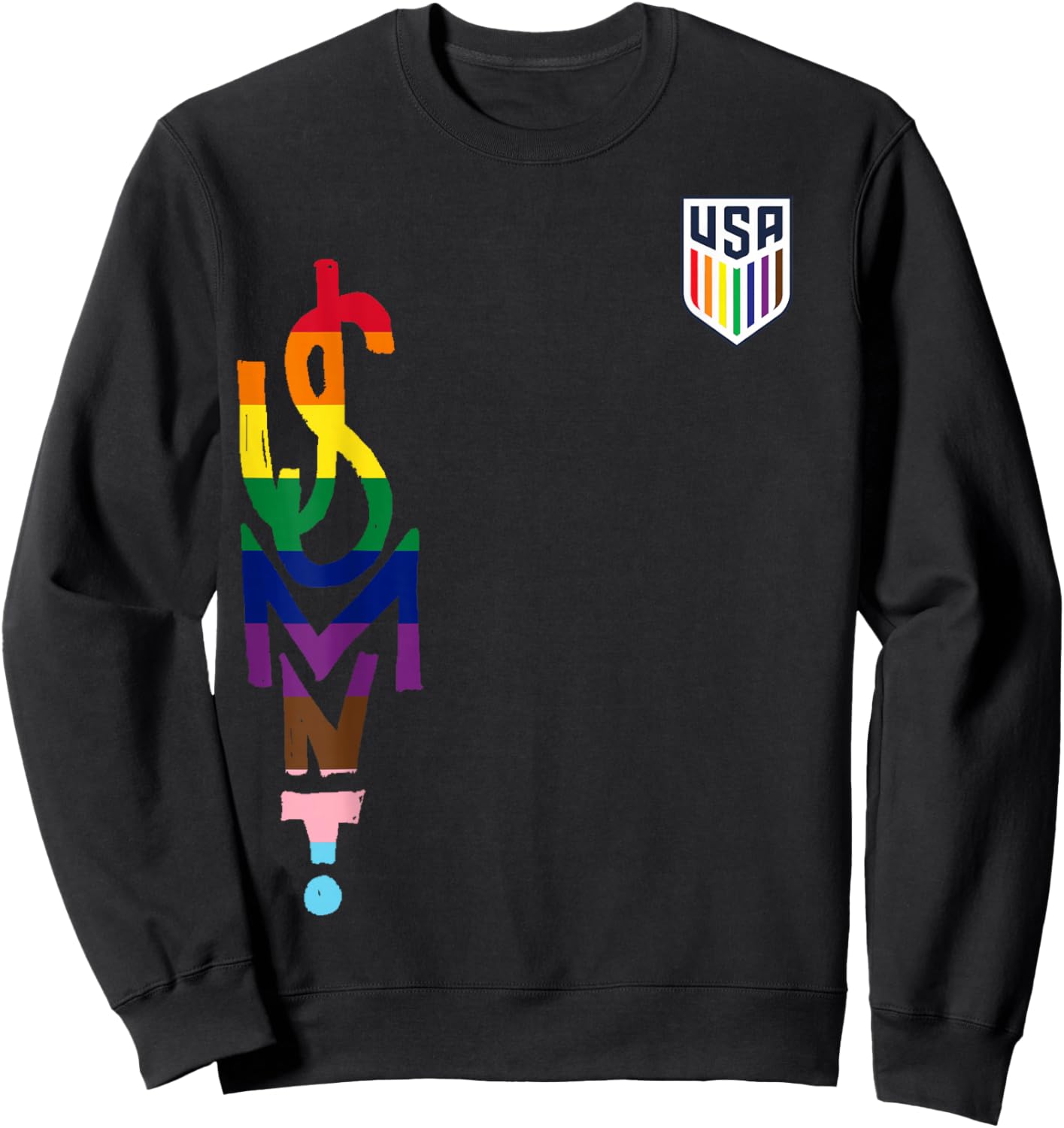 Officially Licensed USMNT Soccer Apparel, USM.N.T. Pride Sweatshirt - Sweatshirt | Black