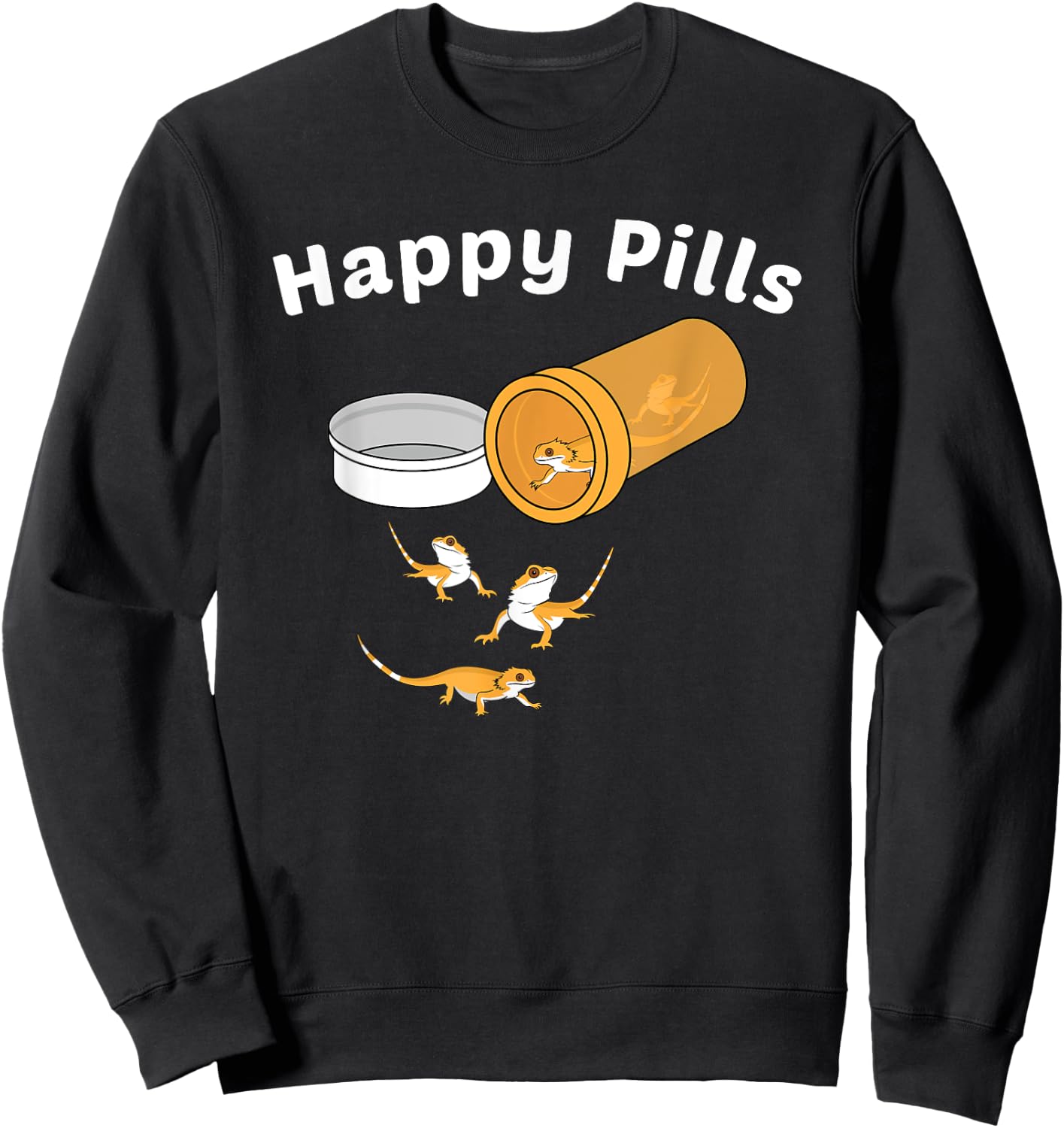 Bearded Dragon Lizard Funny Reptile Sweatshirt - Sweatshirt | Black