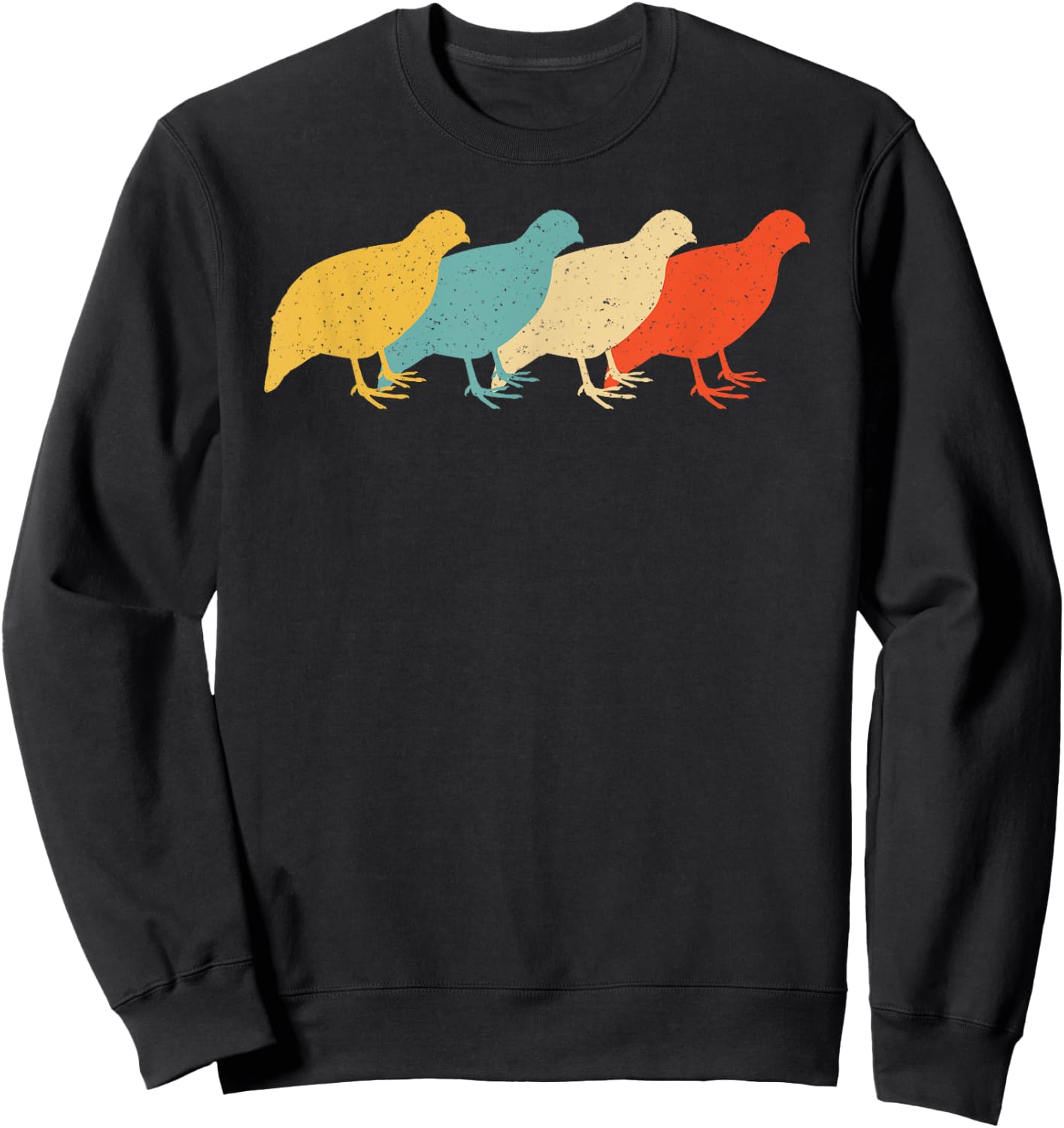 Partridge Vintage Retro Bird Quail Grouse Lover 60s 70s Gift Sweatshirt - Sweatshirt | Black