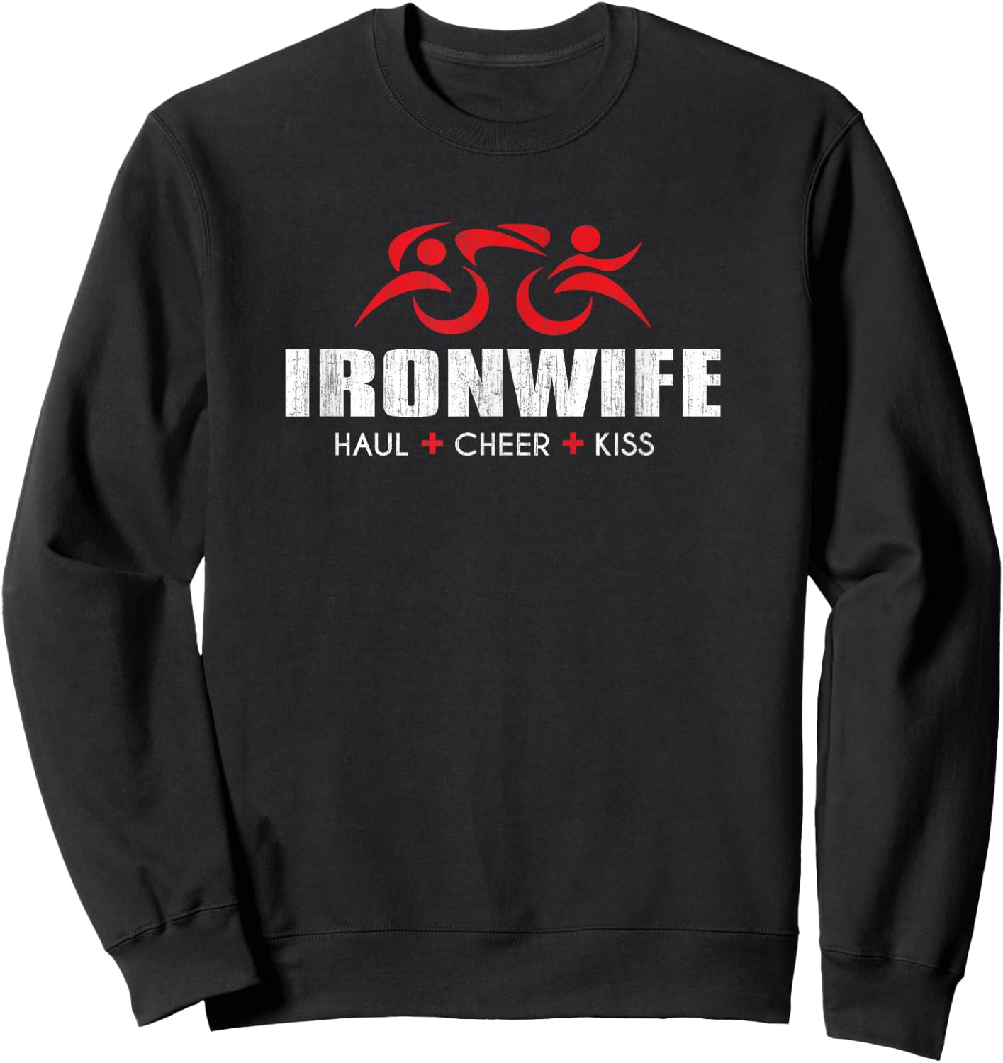 IRONWIFE Tri IronSherpa Triathlon - Haul Cheer Triathlete Sweatshirt - Sweatshirt | Black