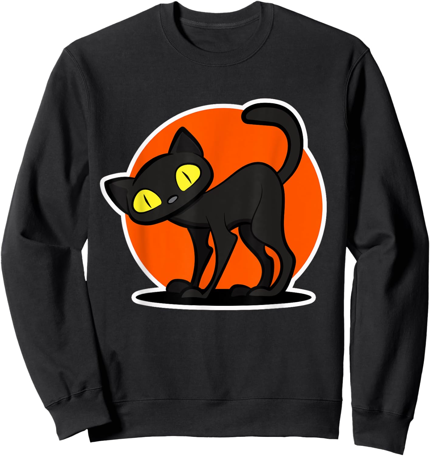 Halloween Black Cat for Cat Lover - Halloween Sweatshirt - Sweatshirt | Black