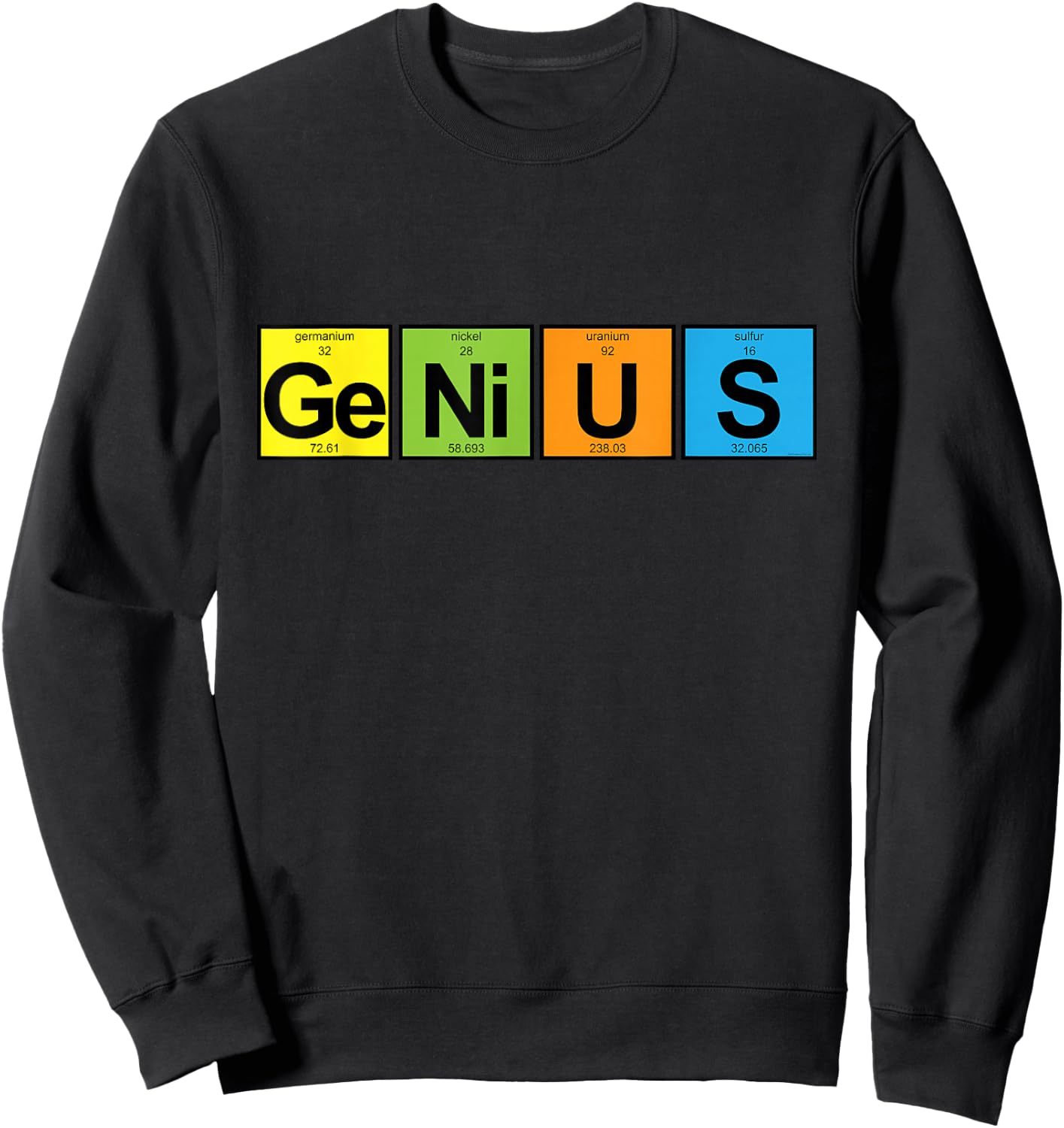 Genius - Periodic Table of Elements Sweatshirt - Sweatshirt | Black