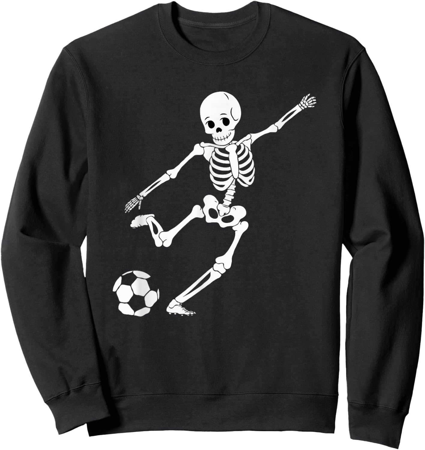 Soccer Skeleton Halloween Men Boys Soccer Player Halloween Sweatshirt - Sweatshirt | Black