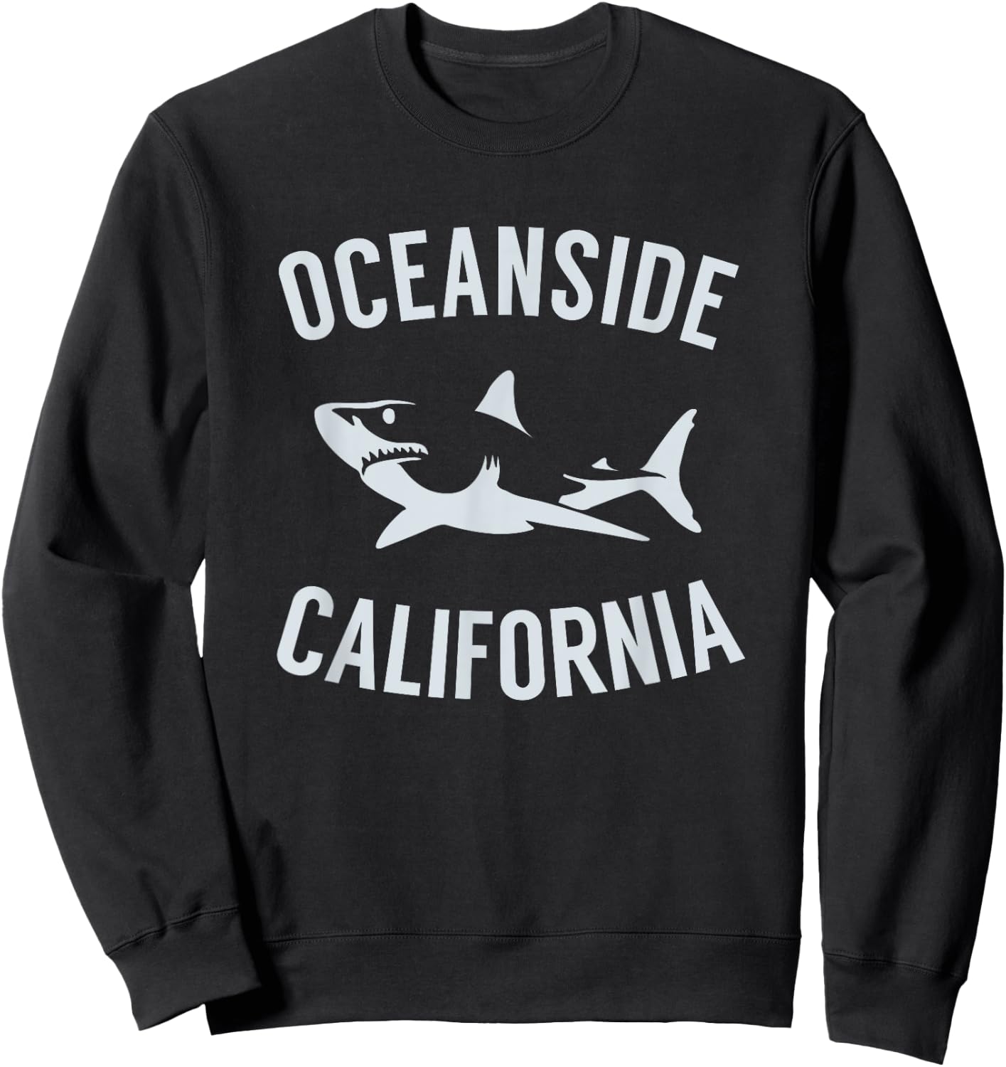 Oceanside California T Shirt Shark CA Souvenirs Sweatshirt - Sweatshirt | Black
