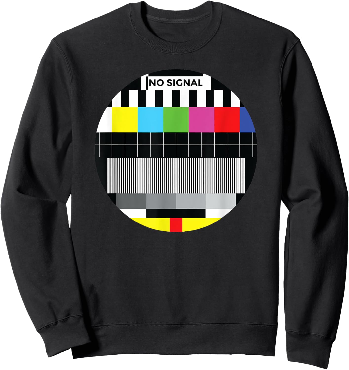 Beautiful No Signal TV Colorful Test Pattern Classic Sweatshirt - Sweatshirt | Black