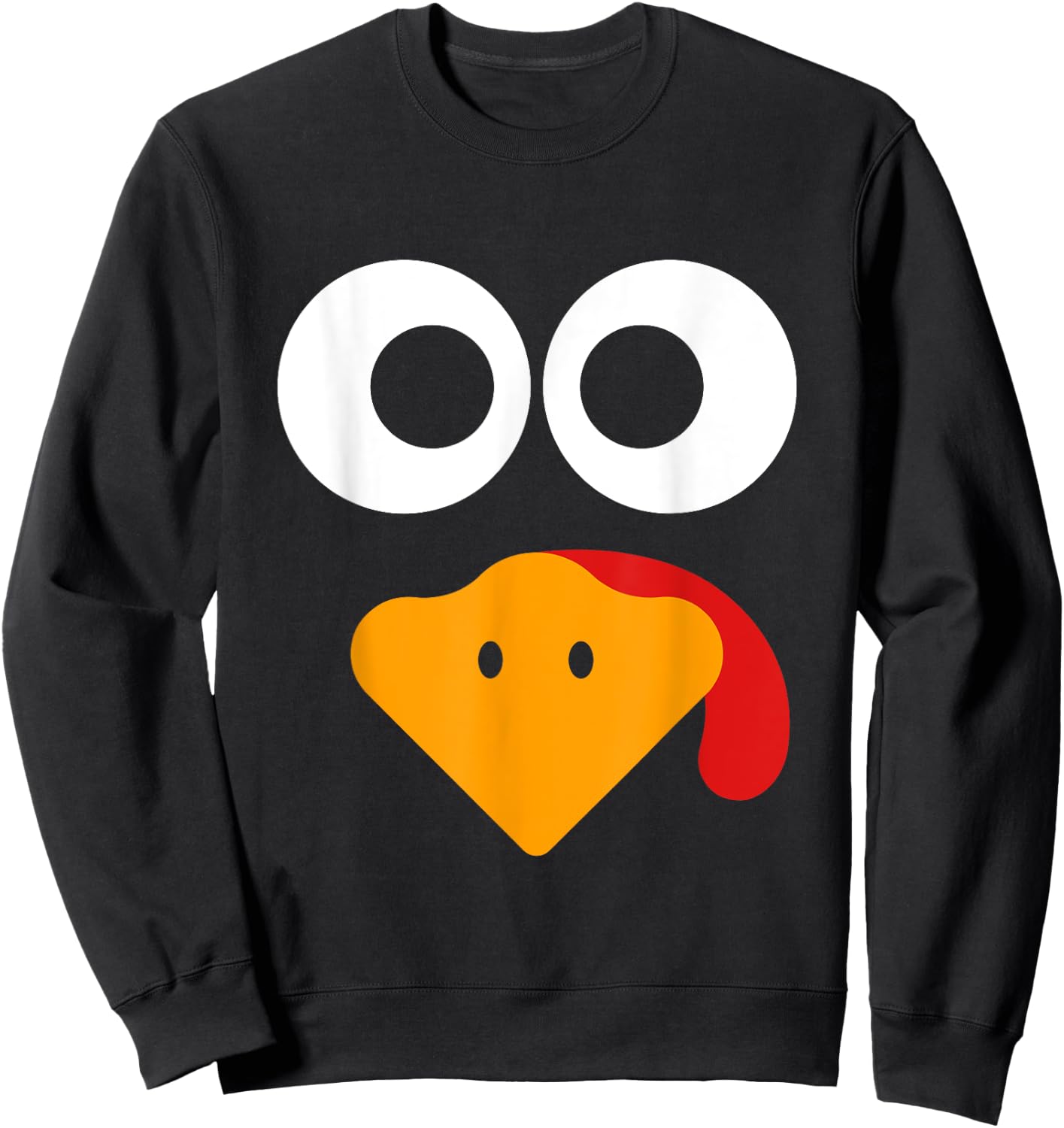 Thanksgiving Shirts Kids Men Turkey Face Family Sweatshirt - Sweatshirt | Black