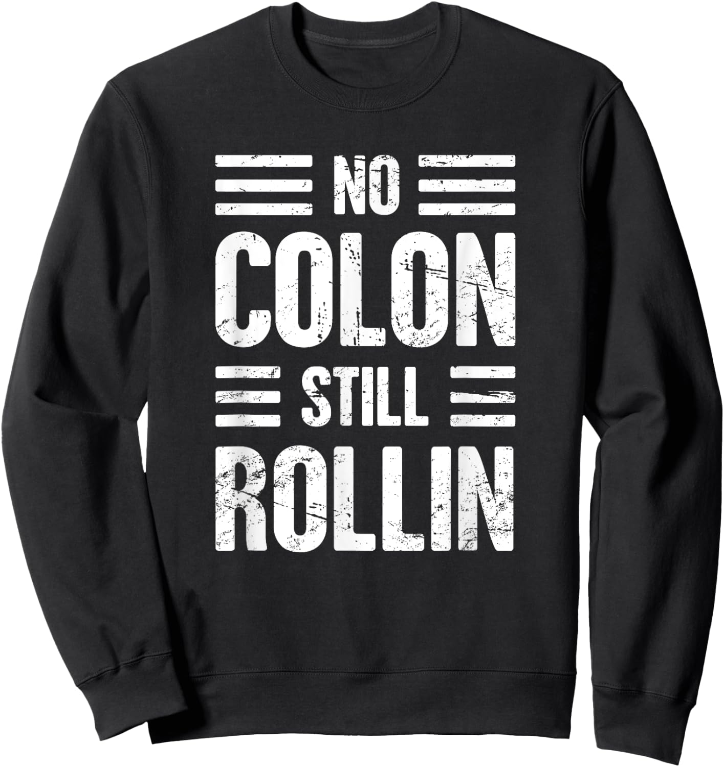 Colon Get Well Soon Gifts For Colectomy Patients -Adults Black Cotton Polyester Short Sleeve Small Classic Fit Modern Funny Colon Surgery Graphic Design Sweatshirt - Sweatshirt | Black