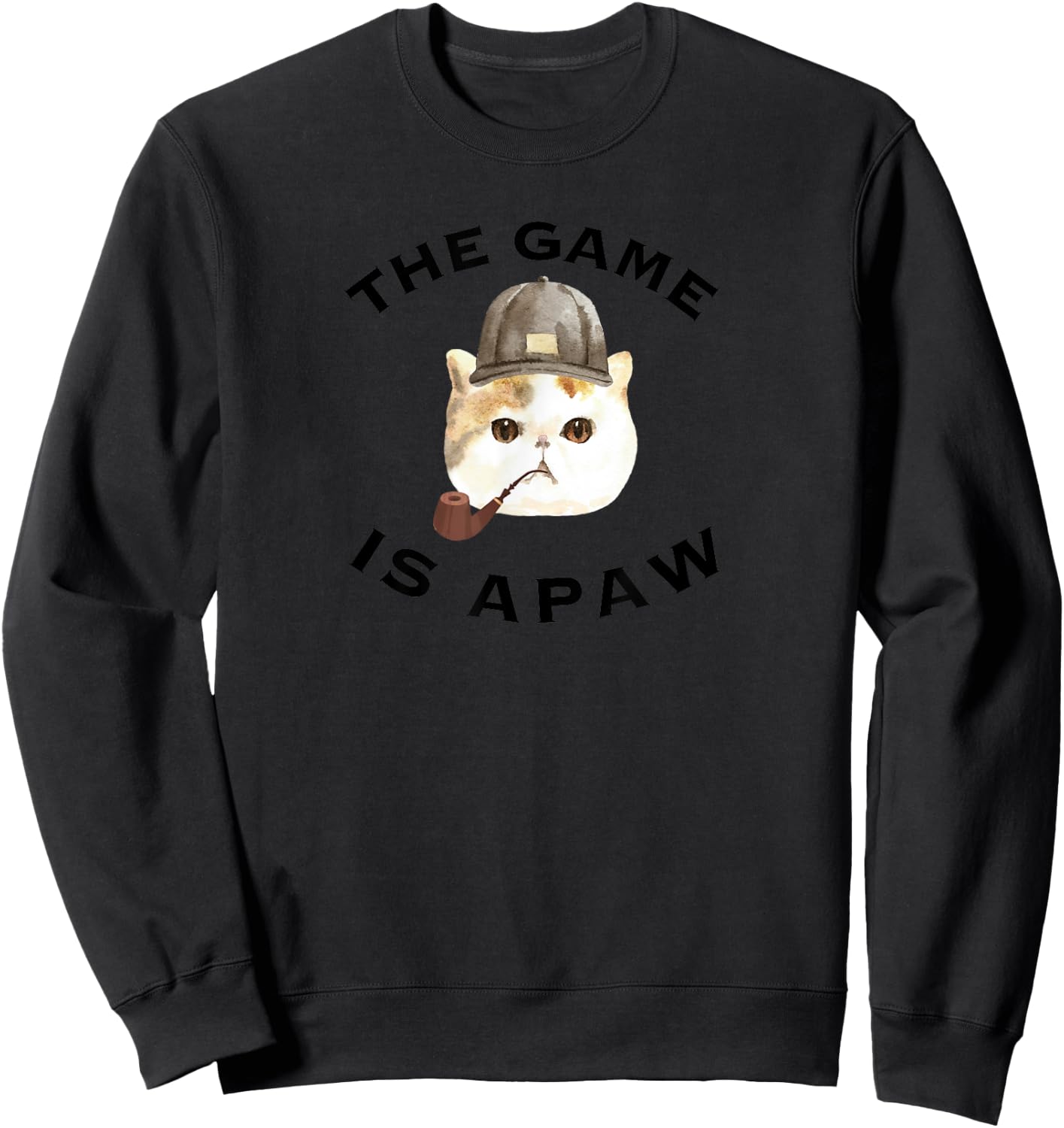 Sherlock Holmes The Game is Afoot for Fans of Holmes ad Cats Sweatshirt - Sweatshirt | Black