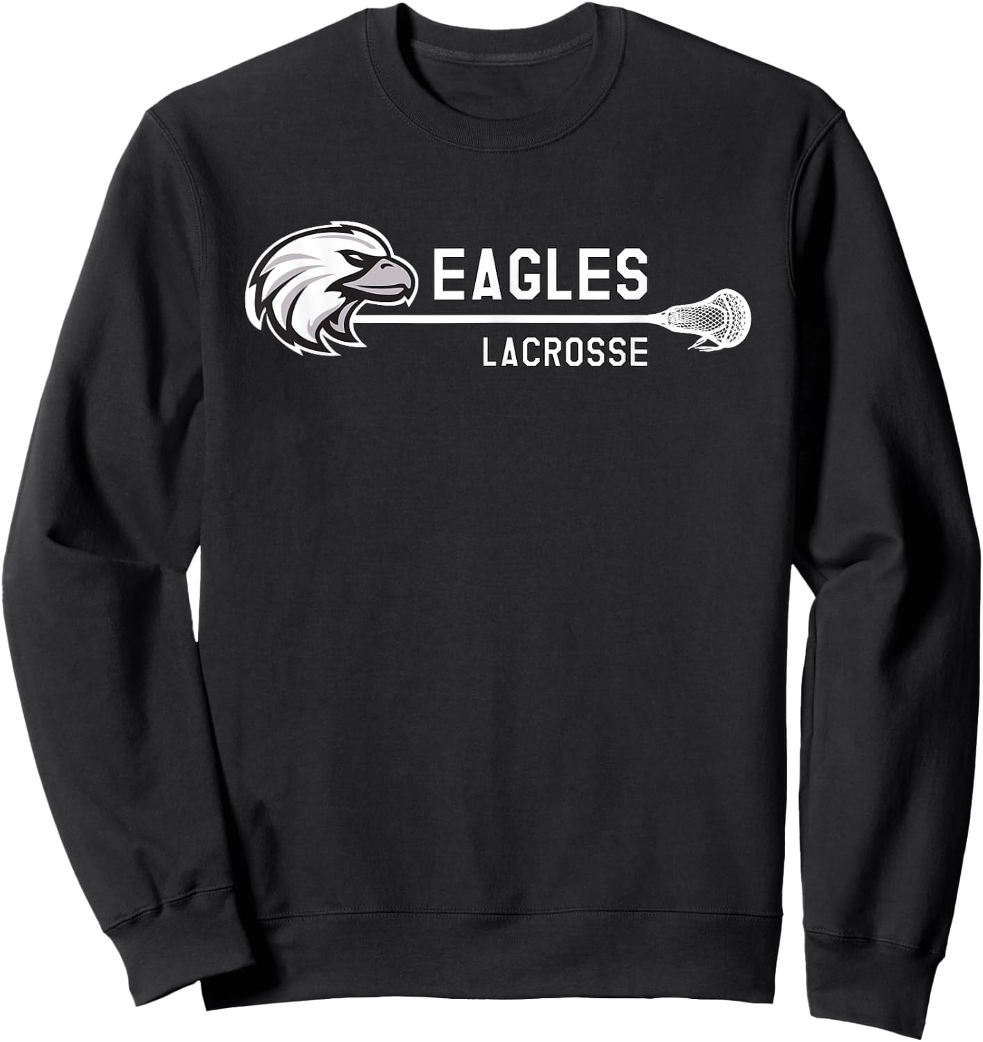 Franklin County Lacrosse Club Horizontal Eagle Sweatshirt - Sweatshirt | Black
