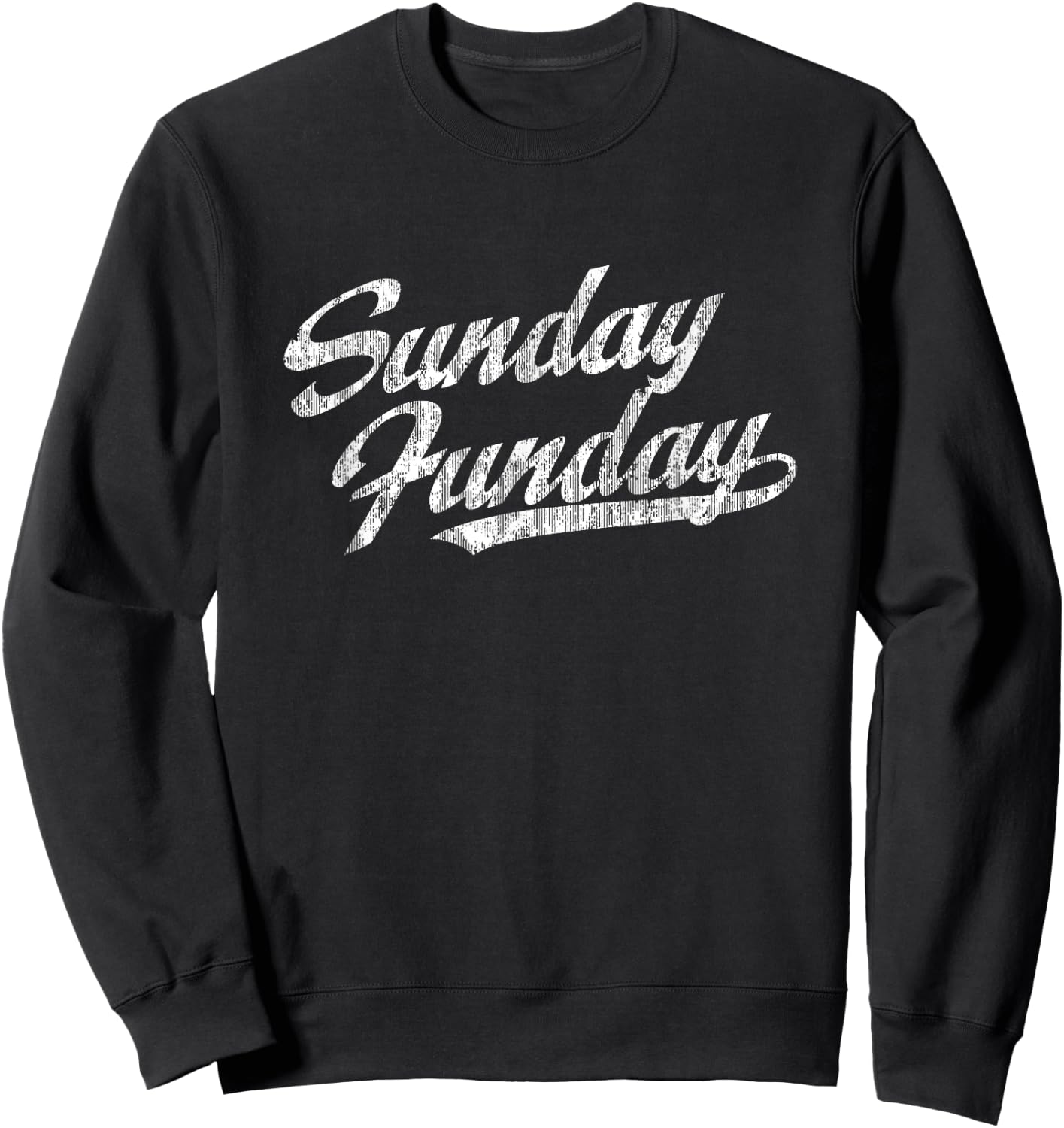 Sunday Funday Vintage Fun Day Sports Design Sweatshirt - Sweatshirt | Black