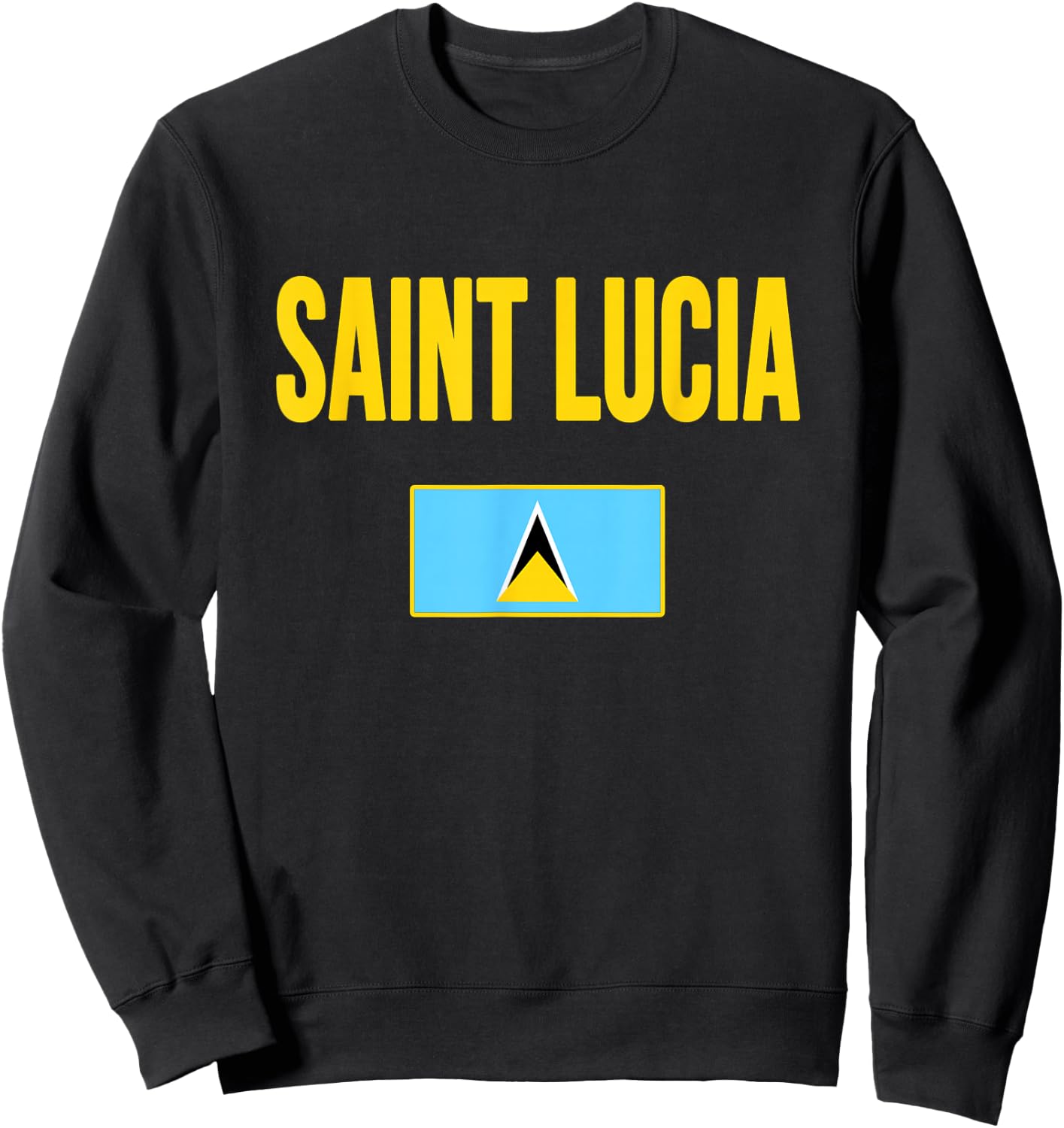 Saint Lucia Lucian Flag St Lucia Sweatshirt - Sweatshirt | Black