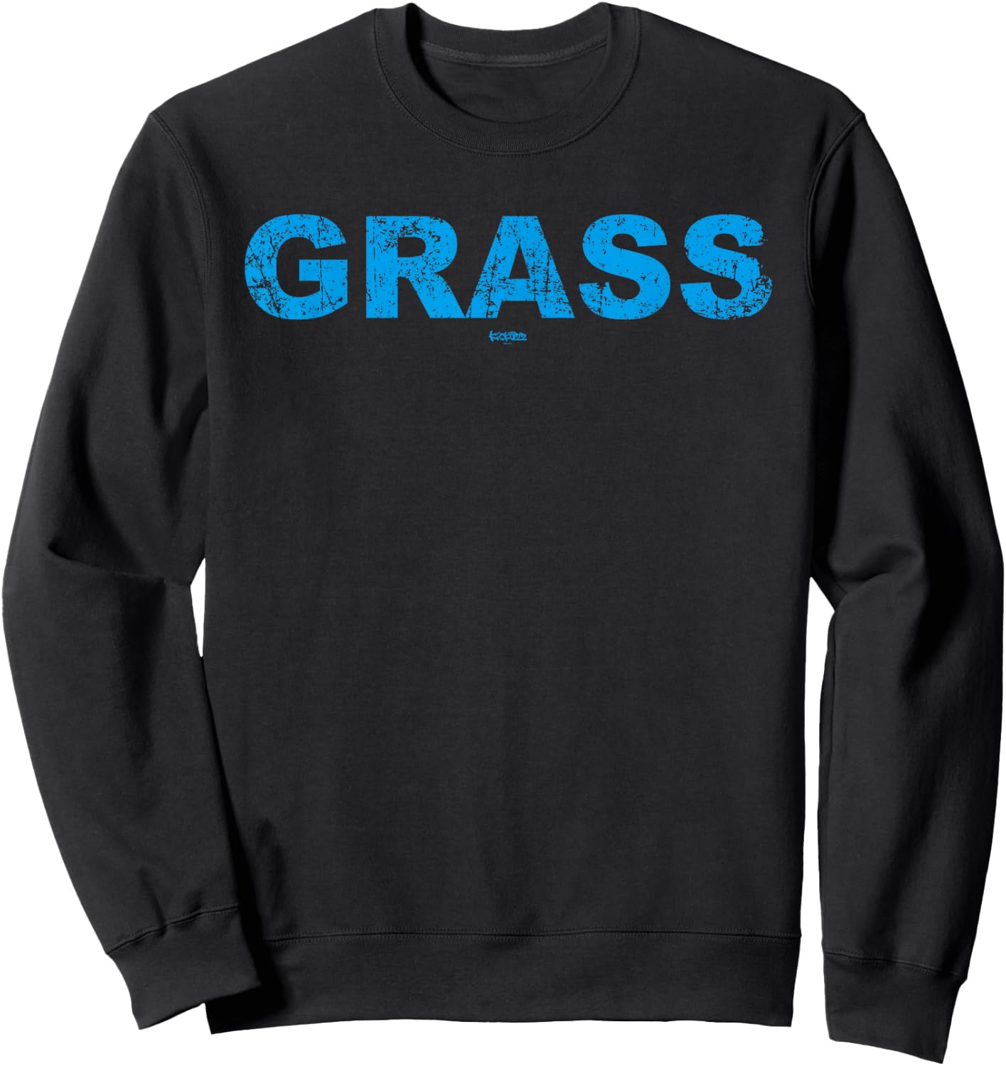 Blue "GRASS" - Funny Bluegrass Sweatshirt - Sweatshirt | Black