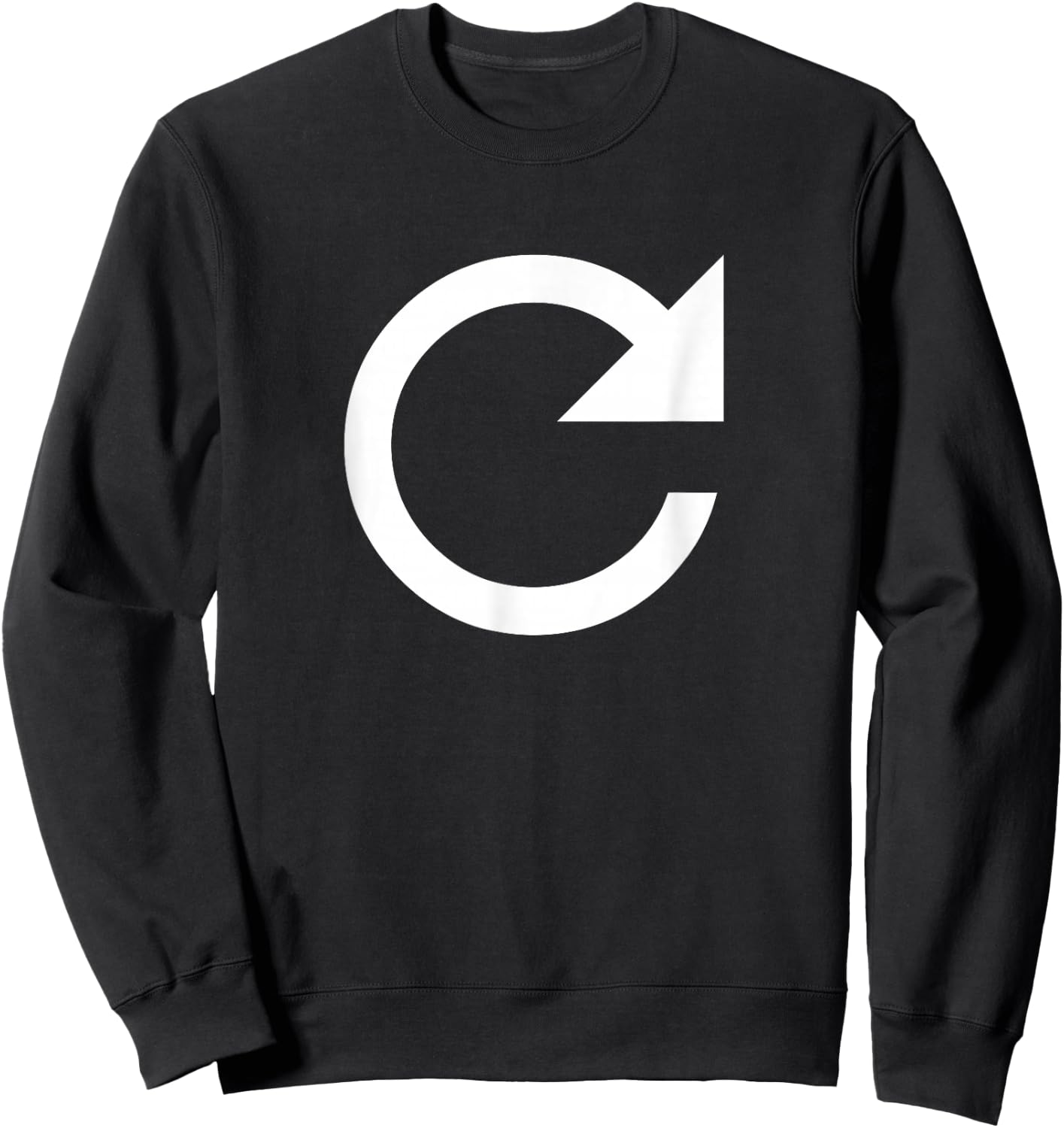 Refresh Icon Reload Page Sweatshirt - Sweatshirt | Black
