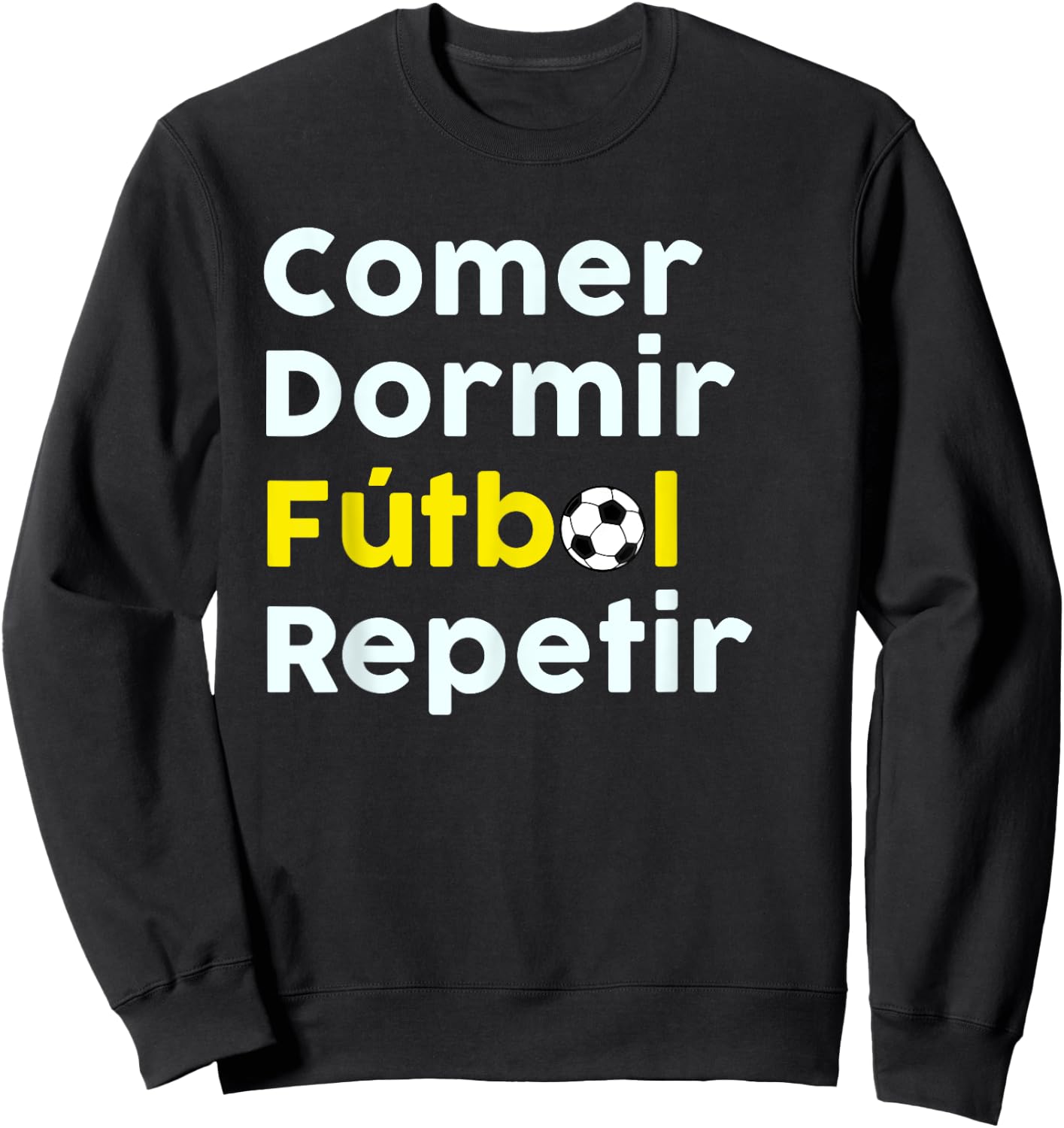 Camisa de Futbol | Soccer Shirt in Spanish Sweatshirt - Sweatshirt | Black