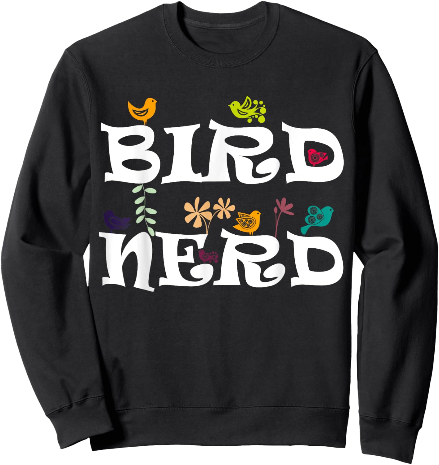 Bird Nerd Shirt Ornithology Science Kids Birdwatcher Sweatshirt - Sweatshirt | Black