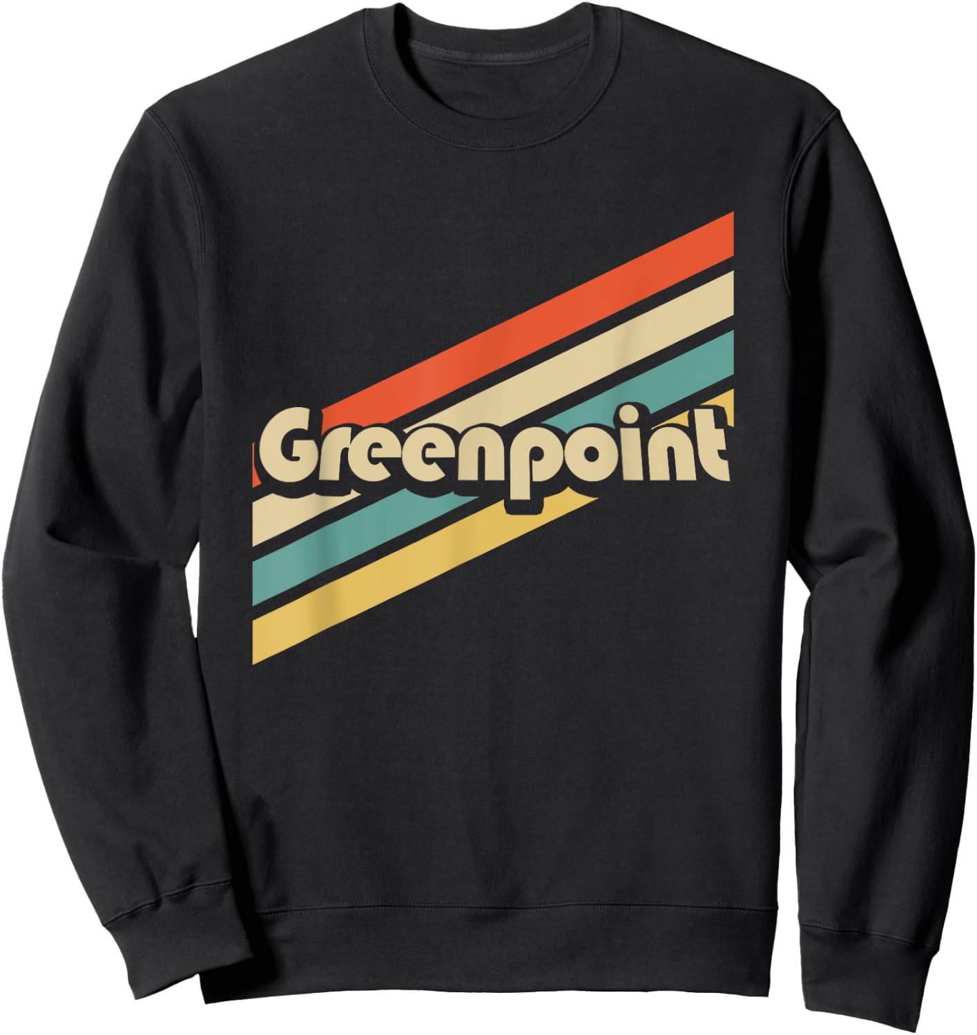 Vintage 80s Greenpoint Brooklyn Sweatshirt - Sweatshirt | Black