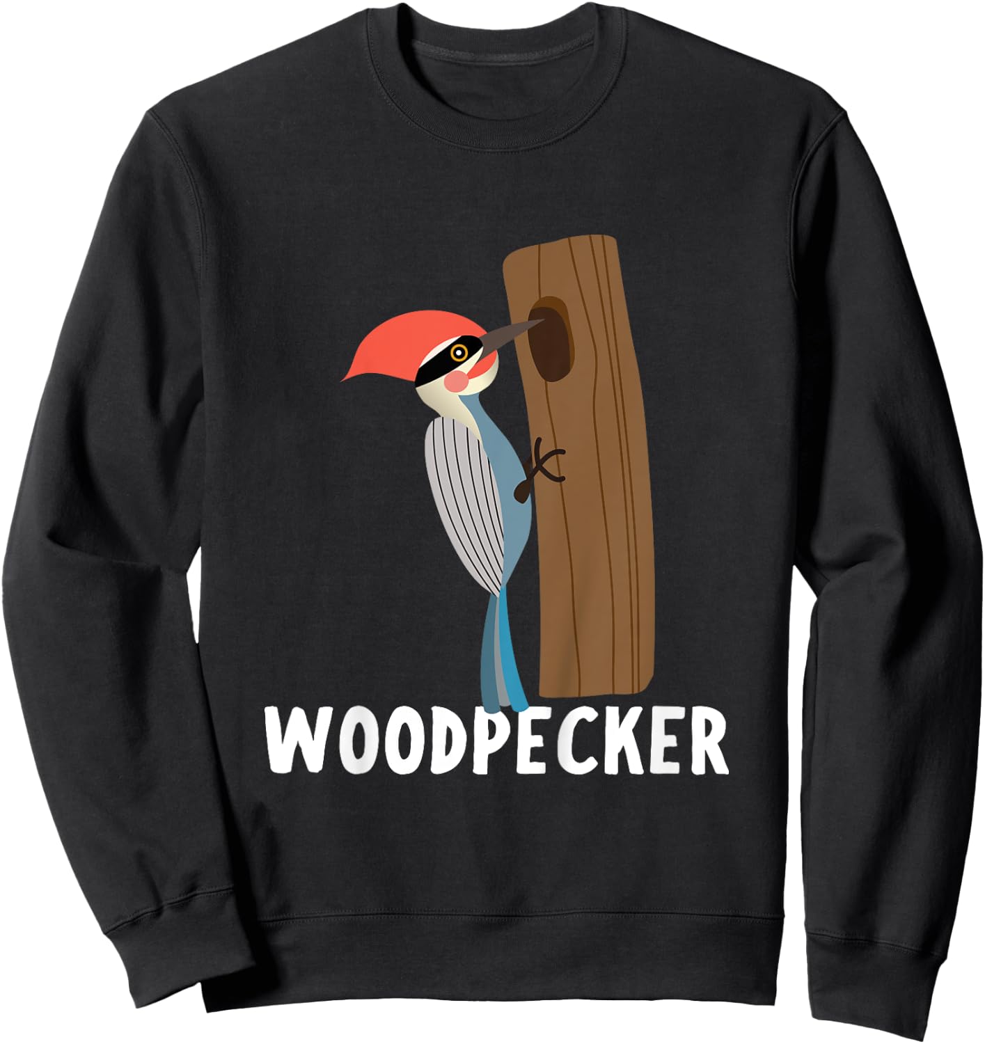 Woodpecker Shirt For Boys Or Girls | Cute Woodpecker Gift Sweatshirt - Sweatshirt | Black
