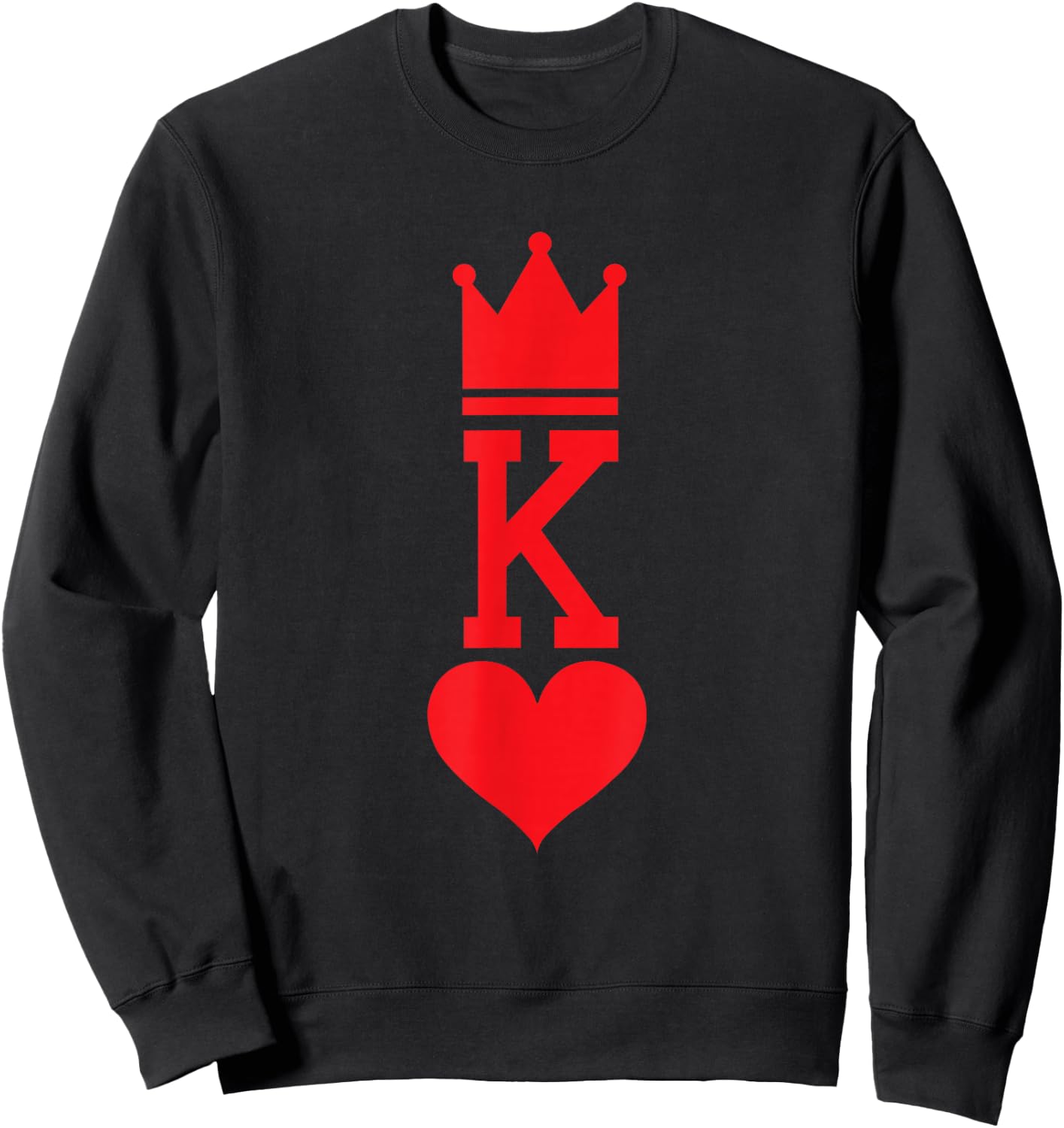 King of Hearts Playing Card Halloween Costume Sweatshirt - Sweatshirt | Black