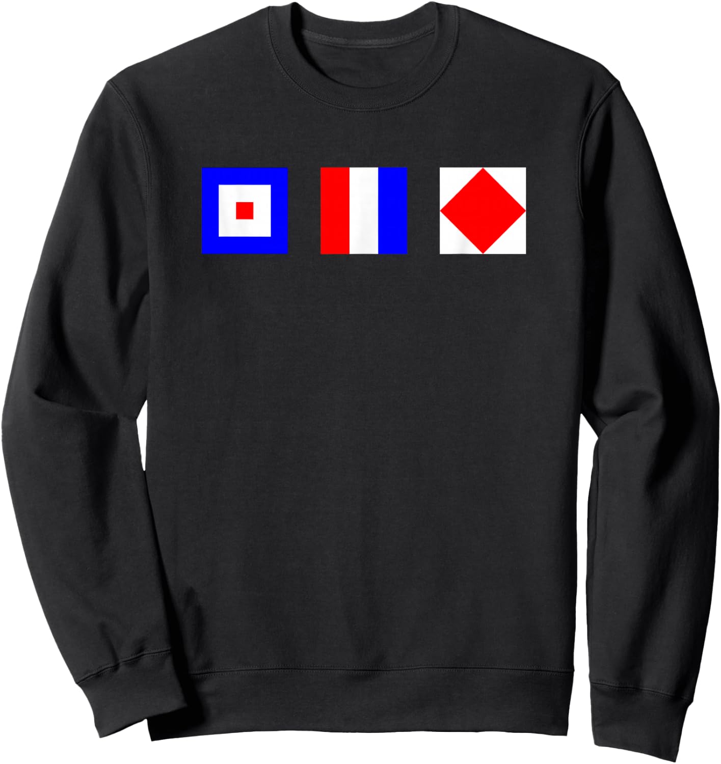 WTF Whiskey Tango Foxtrot Funny Signal Flag Shirt Sweatshirt - Sweatshirt | Black
