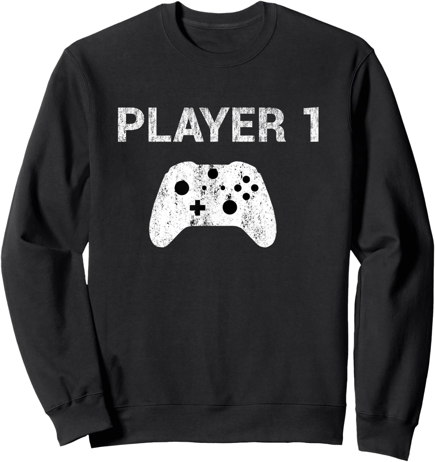 Player 1 Shirt Video Game Costume Gamer Men Women Kids Sweatshirt - Sweatshirt | Black
