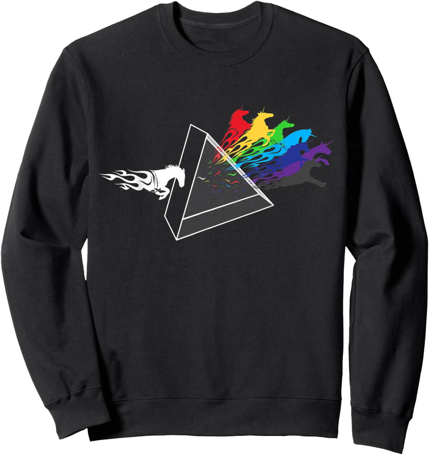 Horse Lover Prism Horseshow Rodeo Sweatshirt - Sweatshirt | Black