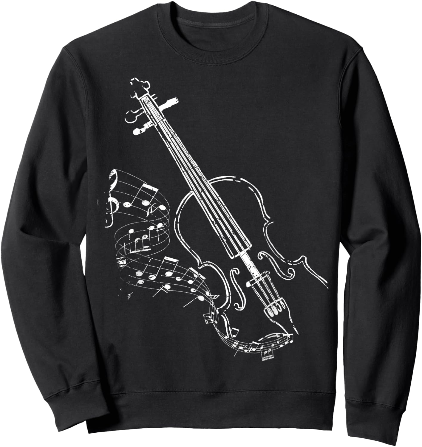 Beautiful Vintage Style Violin Design For Music Lovers Sweatshirt - Sweatshirt | Black