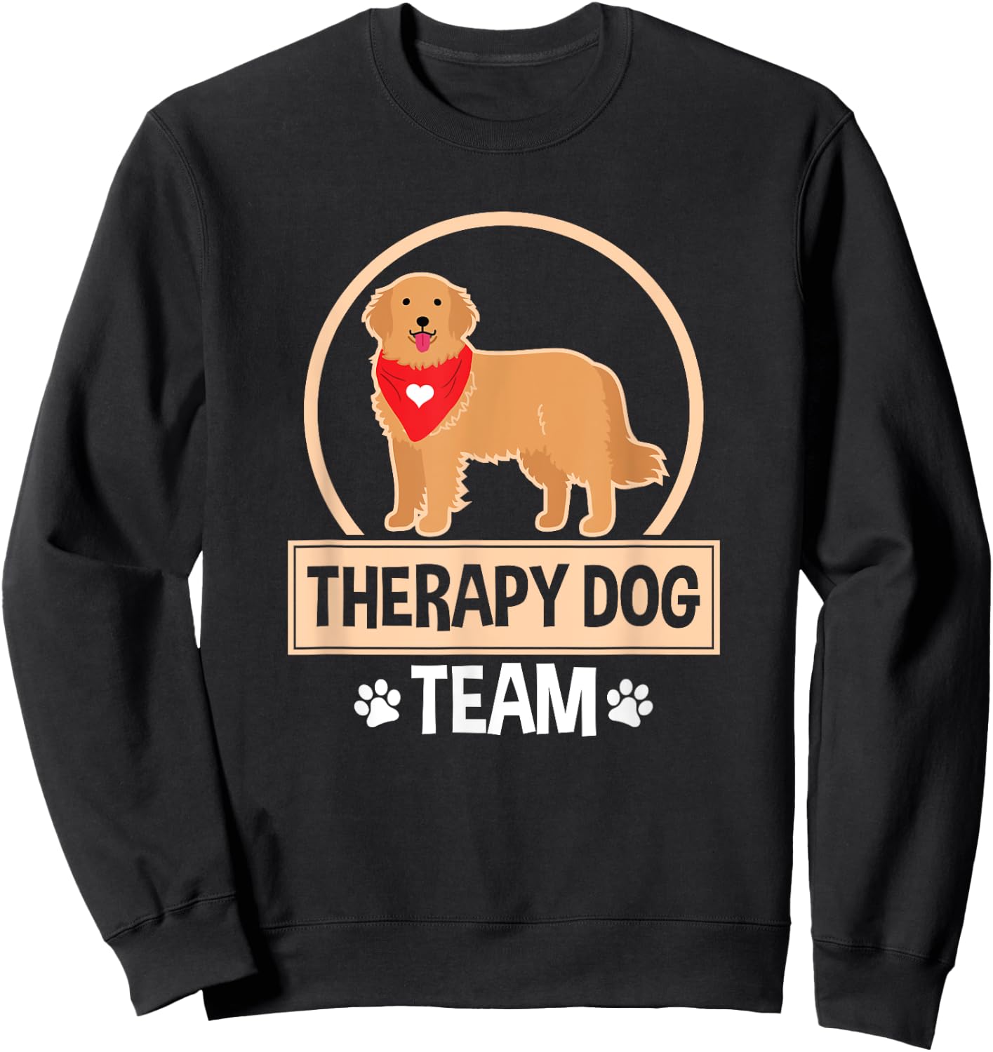 Therapy Dog Team - Therapy Dog Handler Women Girls Kids Sweatshirt - Sweatshirt | Black