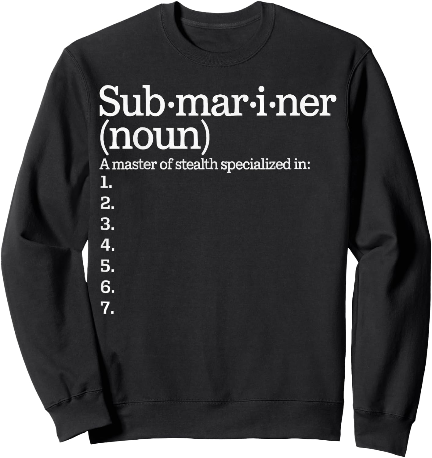 Submarine Lover Ocean Nautical Submariner Underwater Sweatshirt - Sweatshirt | Black