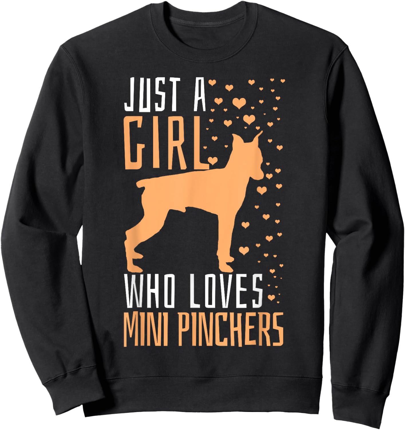 Mini Pincher Dog Just A Girl Who Loves Dogs Gift Sweatshirt - Sweatshirt | Black