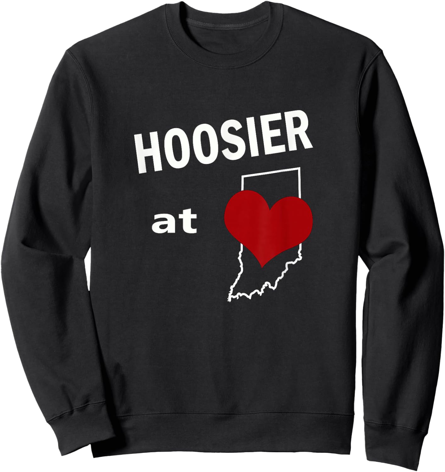 Indiana Displaced Hoosier at Heart Sweatshirt - Sweatshirt | Black