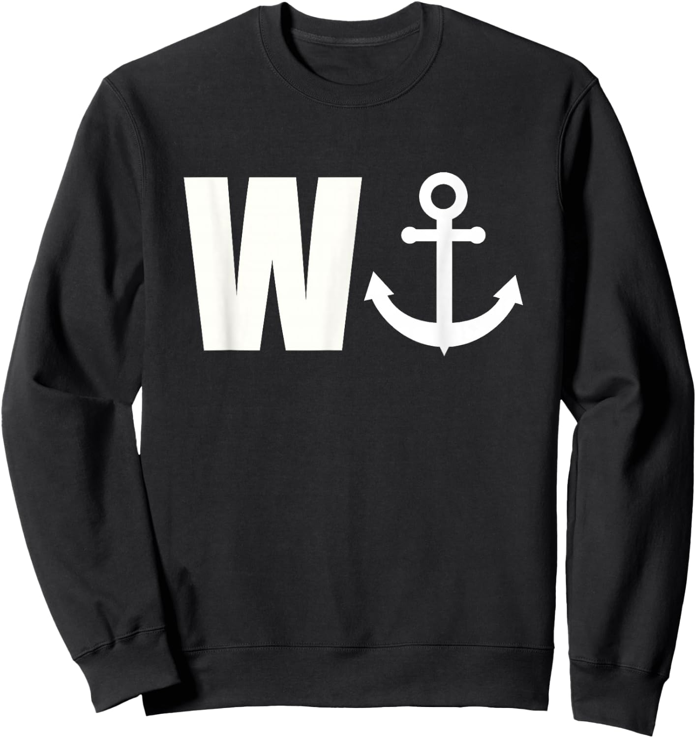 W ANCHOR Funny Wanker Jerk Sweatshirt - Sweatshirt | Black