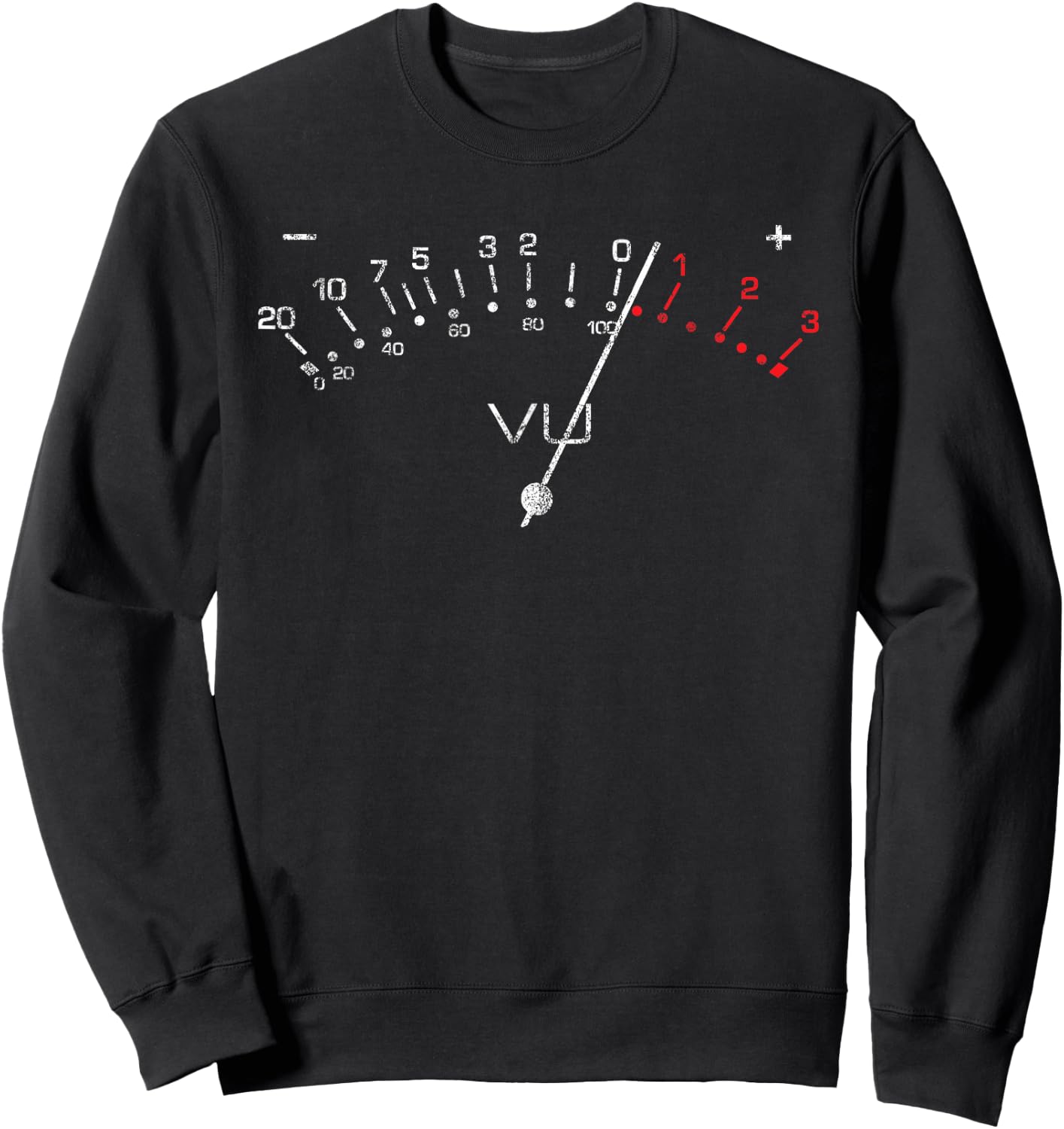 VU Meter T Shirt Sound Engineer, Hi Fi, Analog Sweatshirt - Sweatshirt | Black