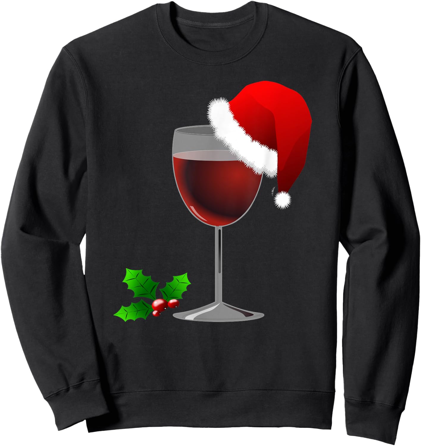 Wine Gift Christmas Shirt; Funny Wine Shirt for Parties Sweatshirt - Sweatshirt | Black