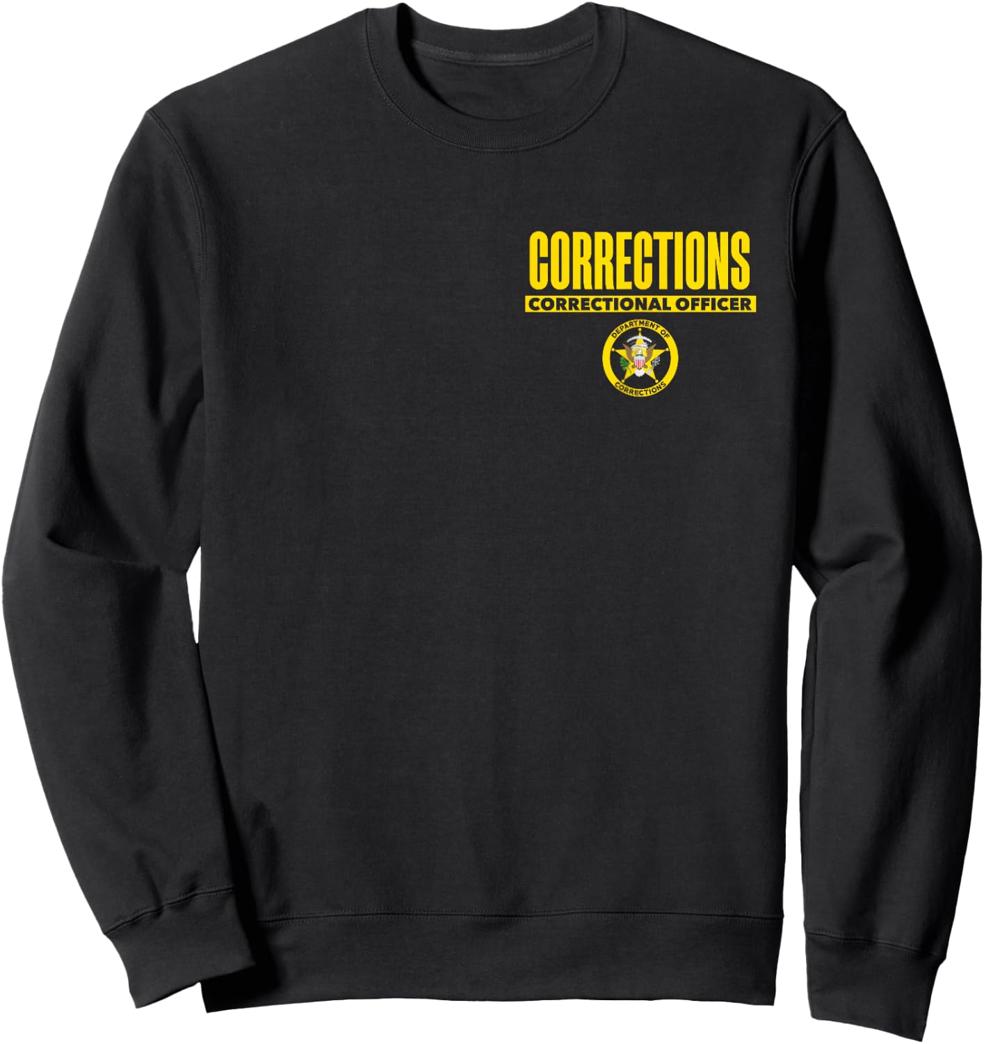 Correctional Prison Officer Thin Gray Line Flag Duty Sweatshirt - Sweatshirt | Black