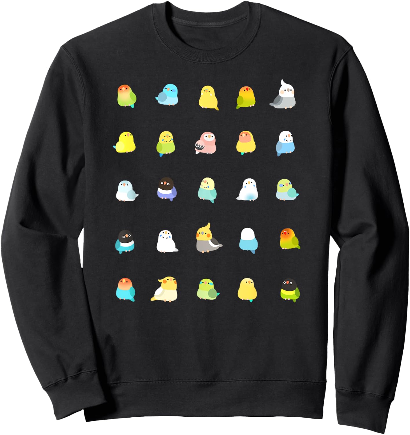 Tiny Birdies Parakeet Sweatshirt - Sweatshirt | Black