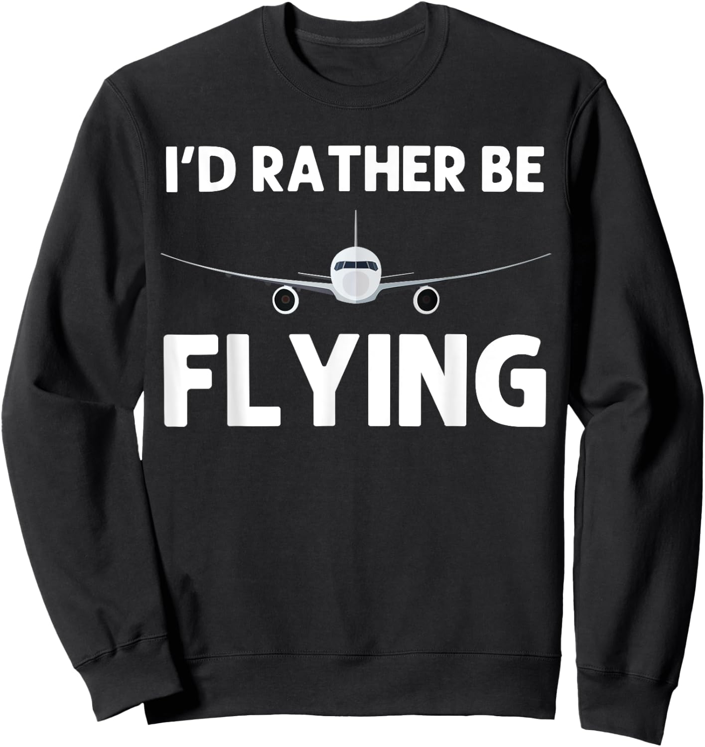 Funny Pilot Design Women Aviation Airplane Pilot Sweatshirt - Sweatshirt | Black