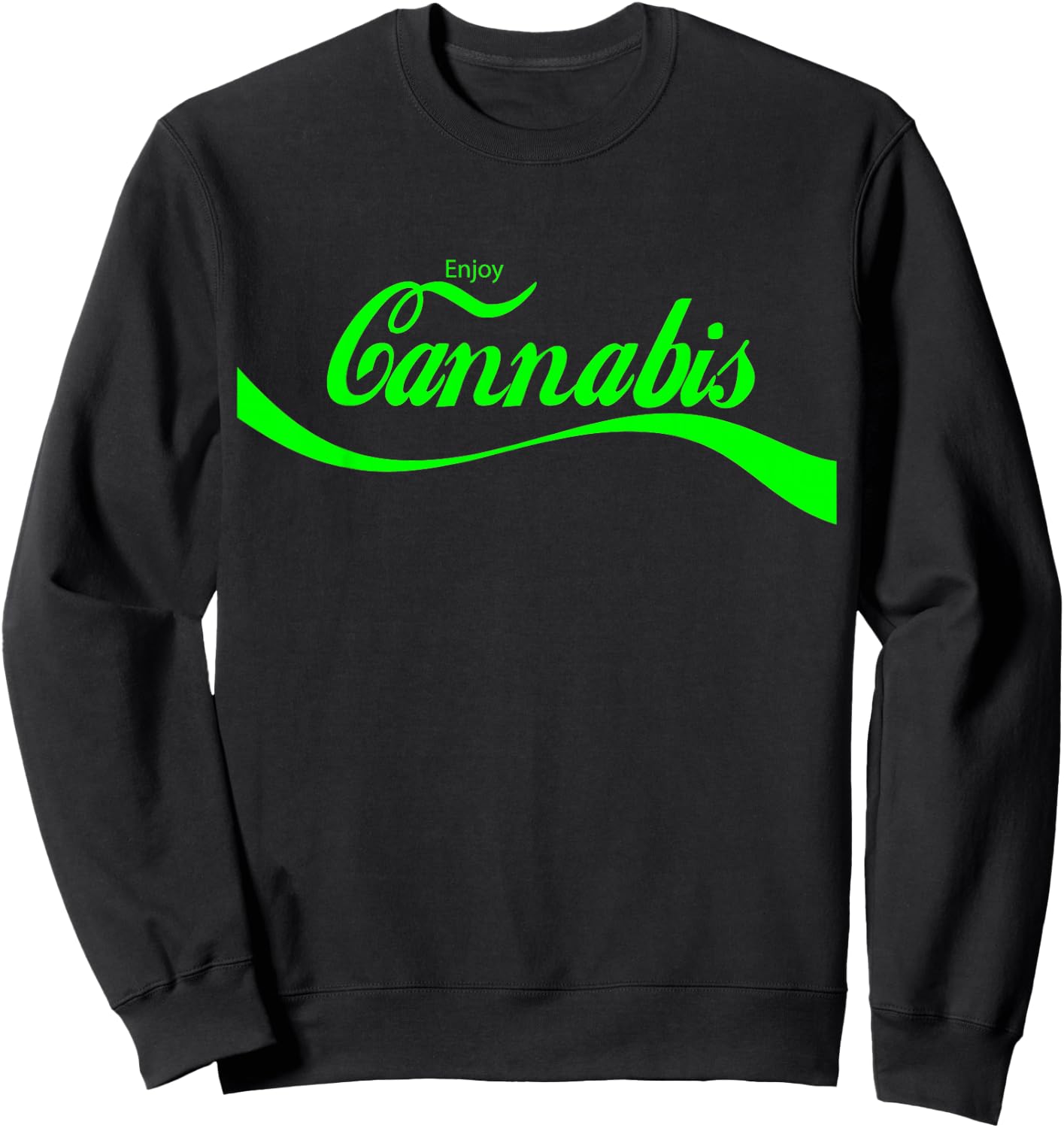 Vintage Cannabis Art Retro Marijuana THC Retro 420 Day Weed Sweatshirt - Sweatshirt | Black